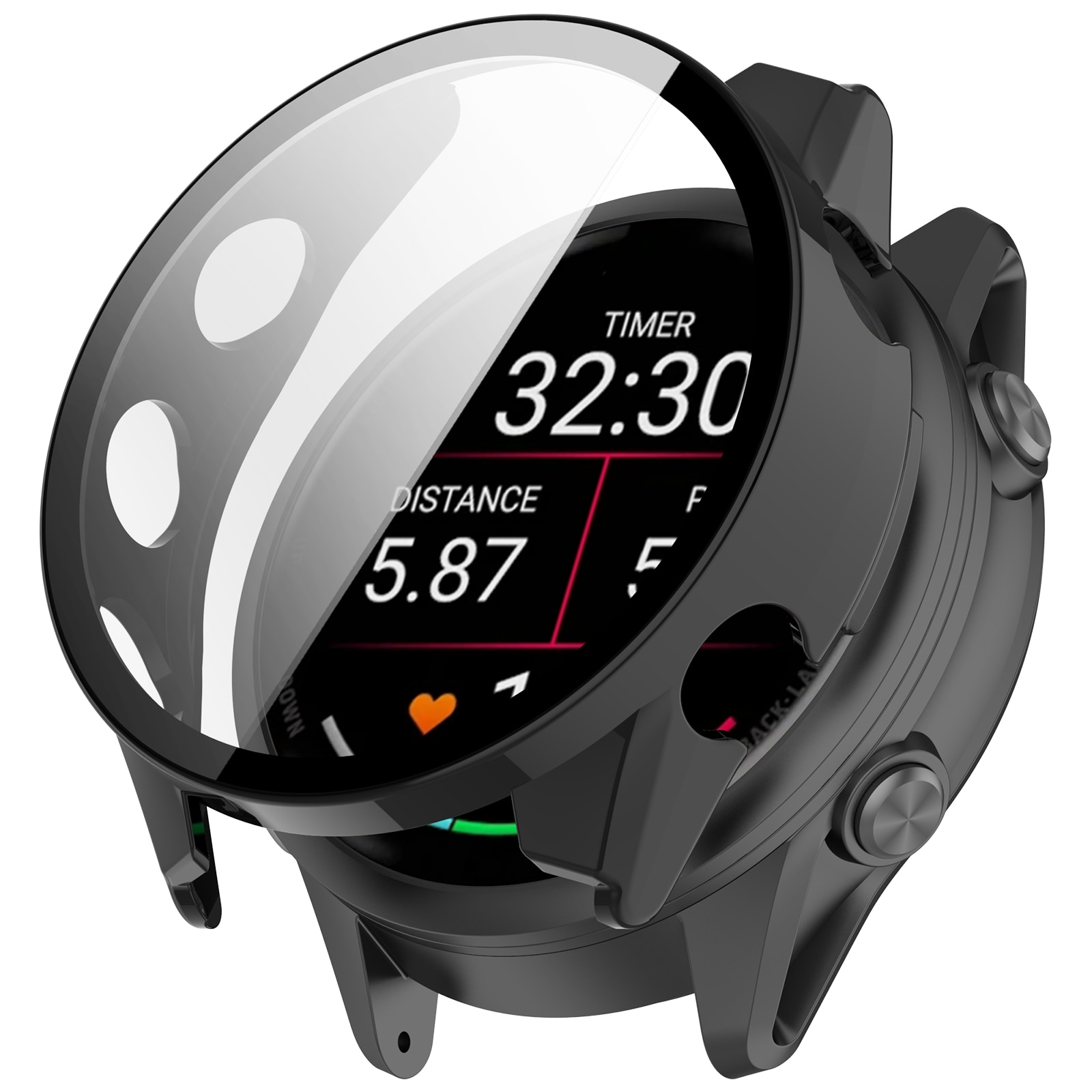 Full Cover Case Garmin Forerunner 970 Schwarz
