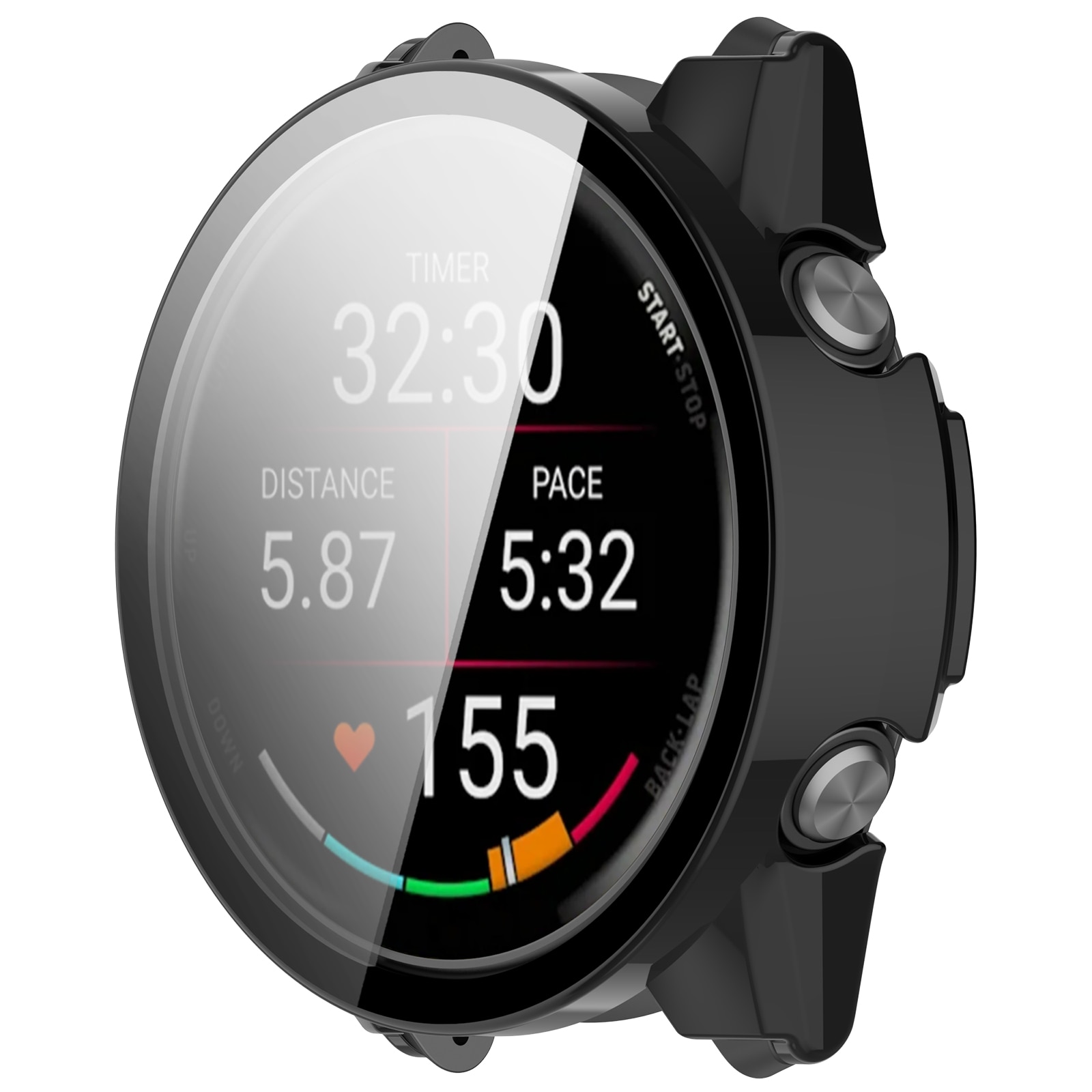 Full Cover Case Garmin Forerunner 970 Schwarz