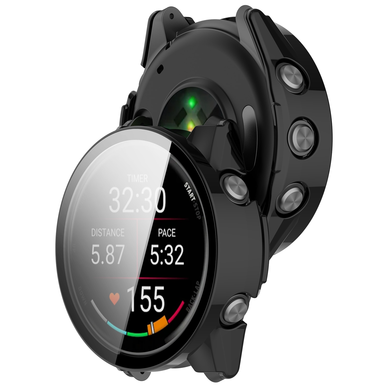 Full Cover Case Garmin Forerunner 970 Schwarz