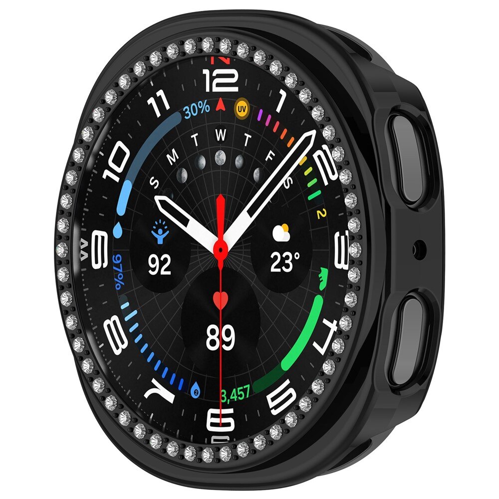 Samsung Galaxy Watch 8 44mm Rhinestone Hardcover Schwarz