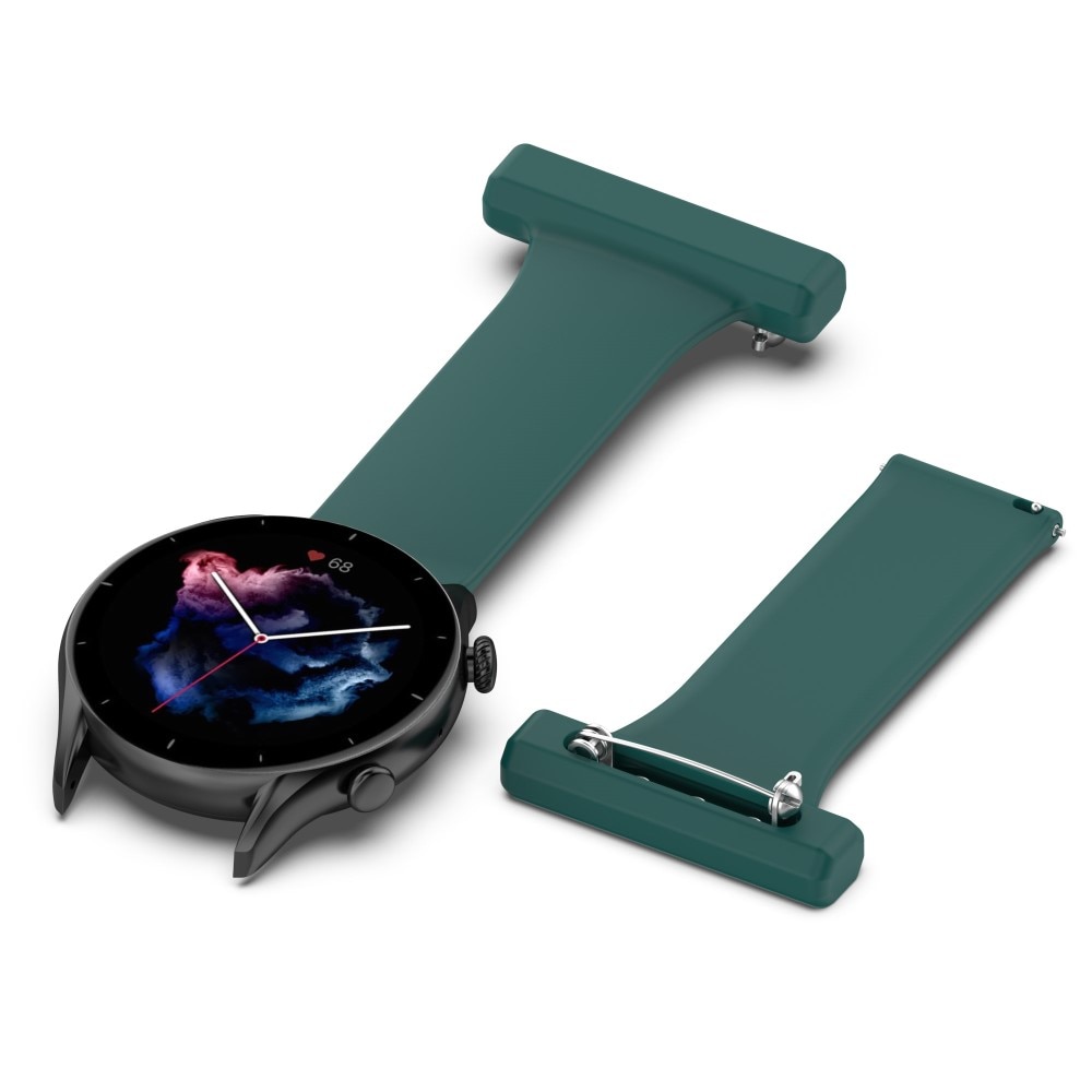 Samsung Galaxy Watch 46mm/45 mm Gurt für Schwesternuhr aus Silikon Dunkelgrün