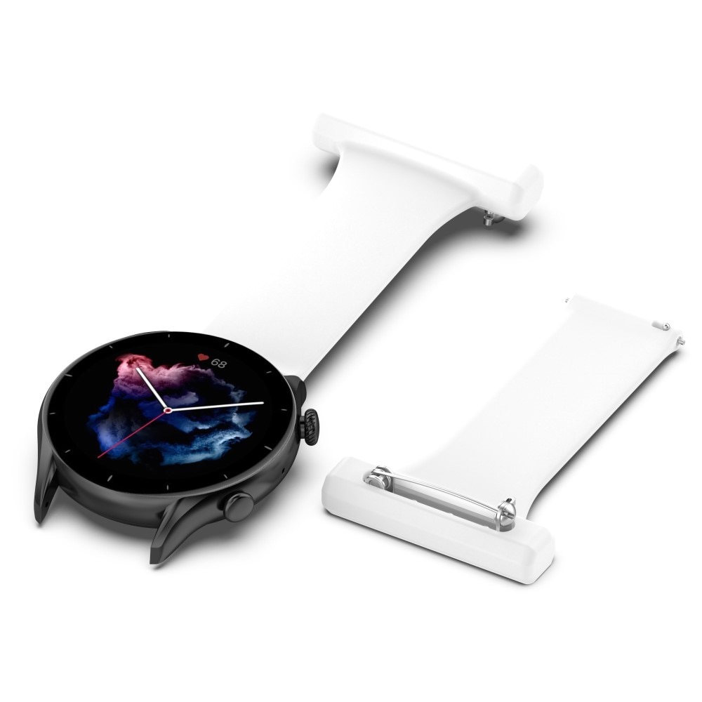 Samsung Galaxy Watch 46mm/45 mm Gurt für Schwesternuhr aus Silikon Weiß