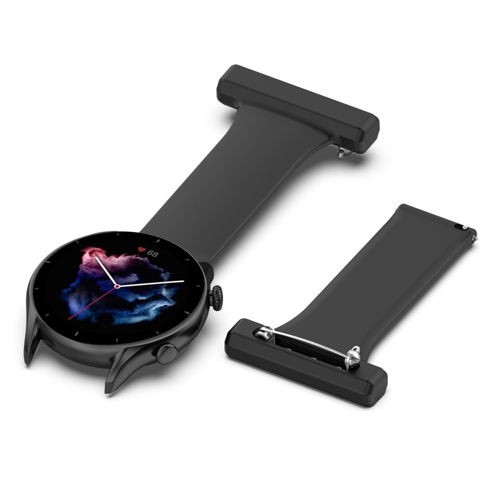 Samsung Galaxy Watch 46mm/45 mmGurt für Schwesternuhr aus Silikon Schwarz