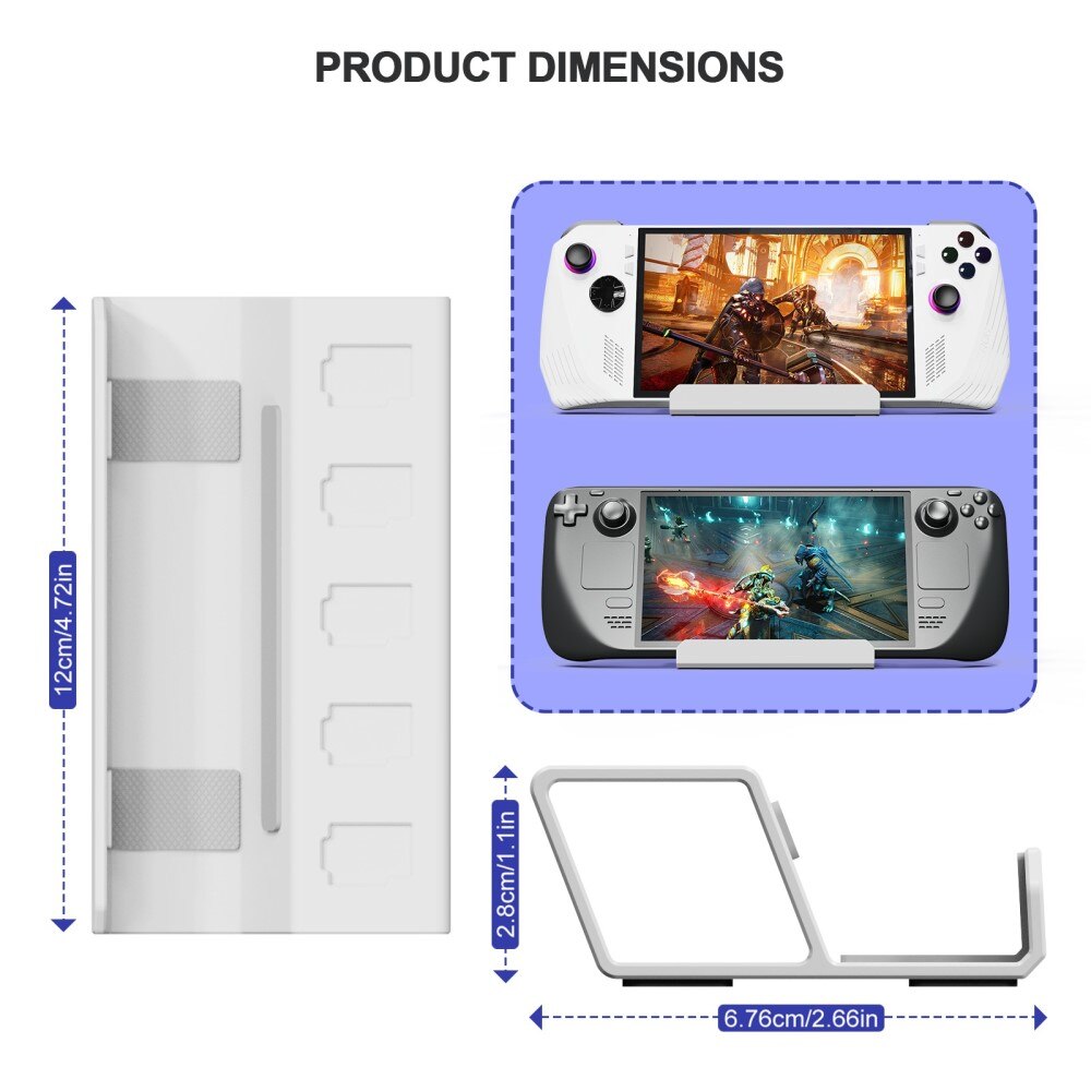 Tischständer mit Kartenhalter für Nintendo Switch weiß