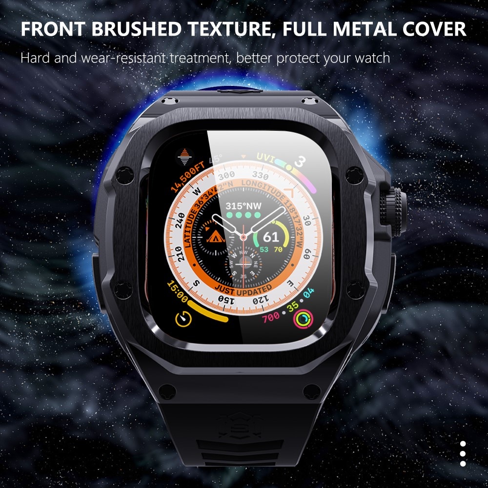 High Brushed Metal Hülle mit Armband Apple Watch Ultra 2 49mm Black
