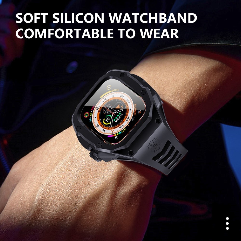 High Brushed Metal Hülle mit Armband Apple Watch Ultra 49mm Black