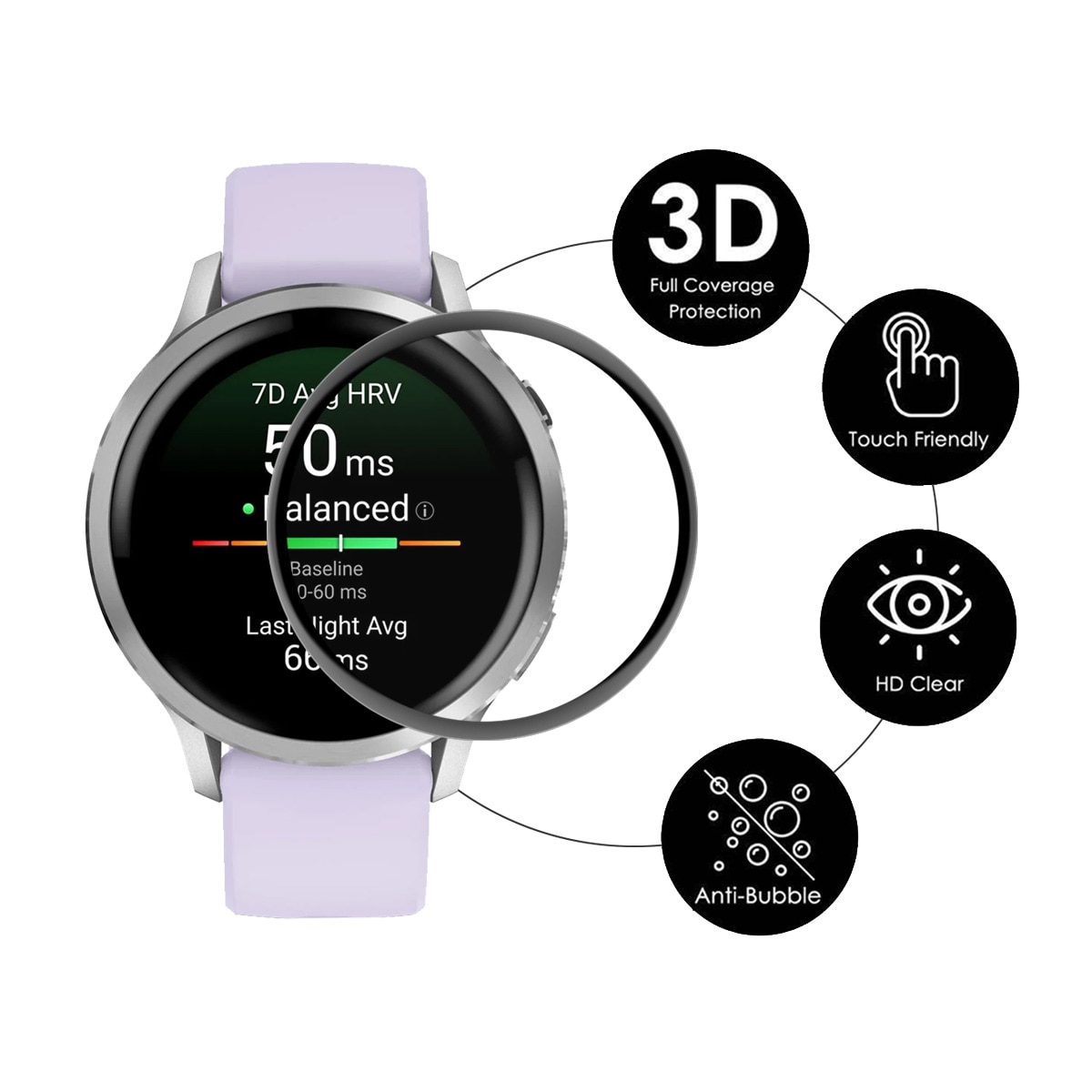 Garmin Venu 4 41mm Displayschutz aus Plexiglas