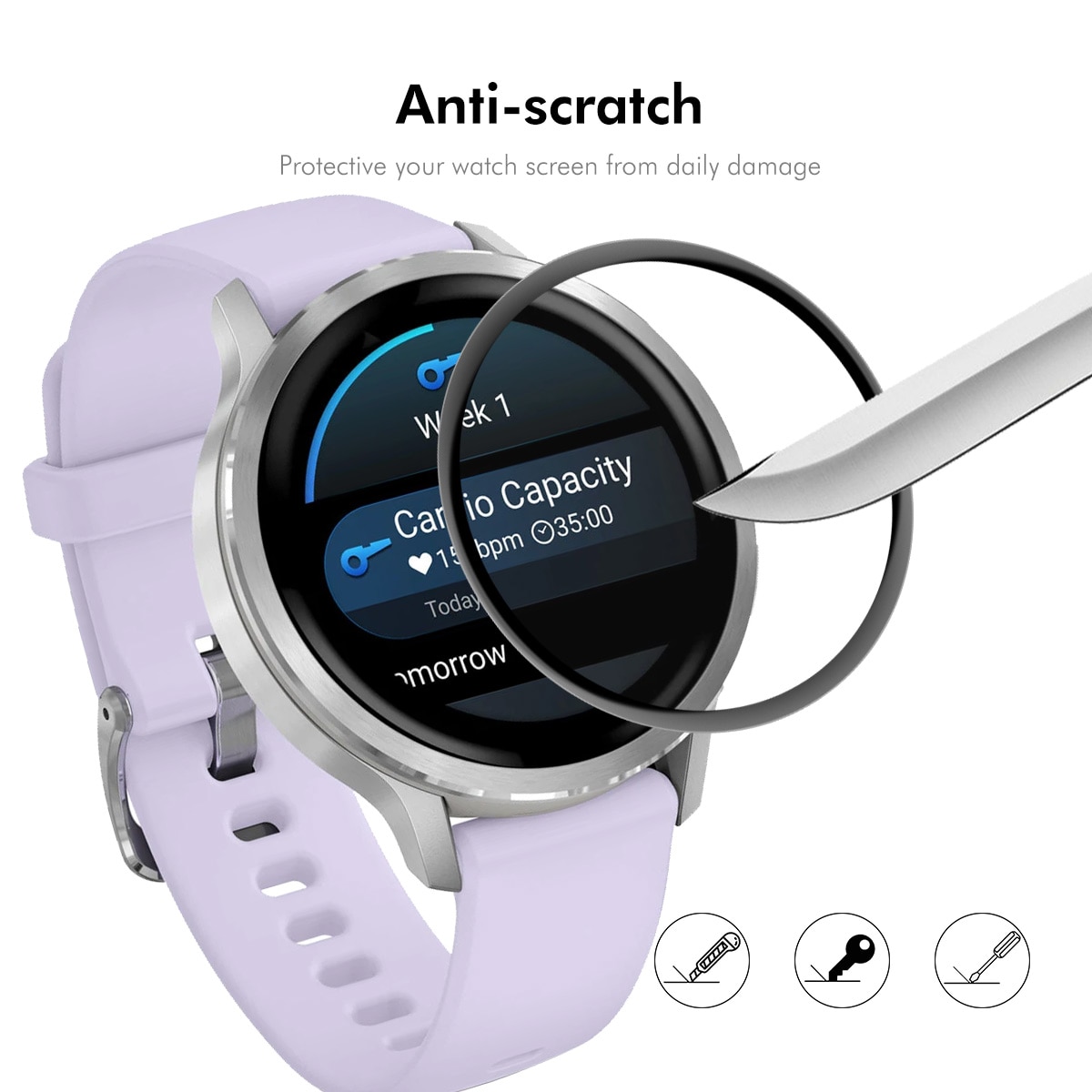 Garmin Venu 4 41mm Displayschutz aus Plexiglas