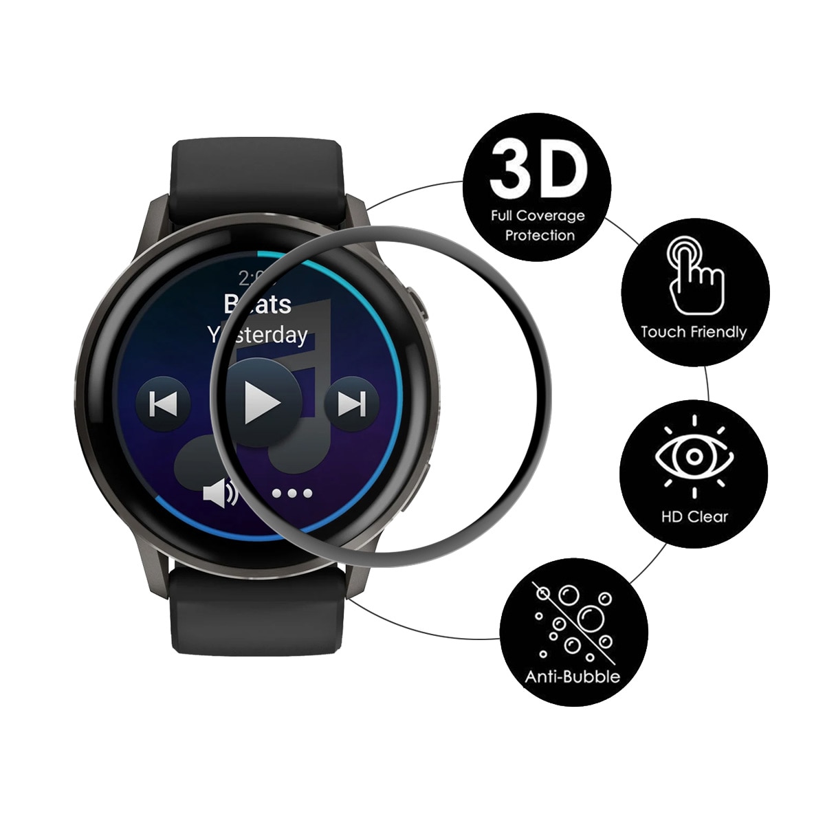 Garmin Venu 4 45mm Displayschutz aus Plexiglas