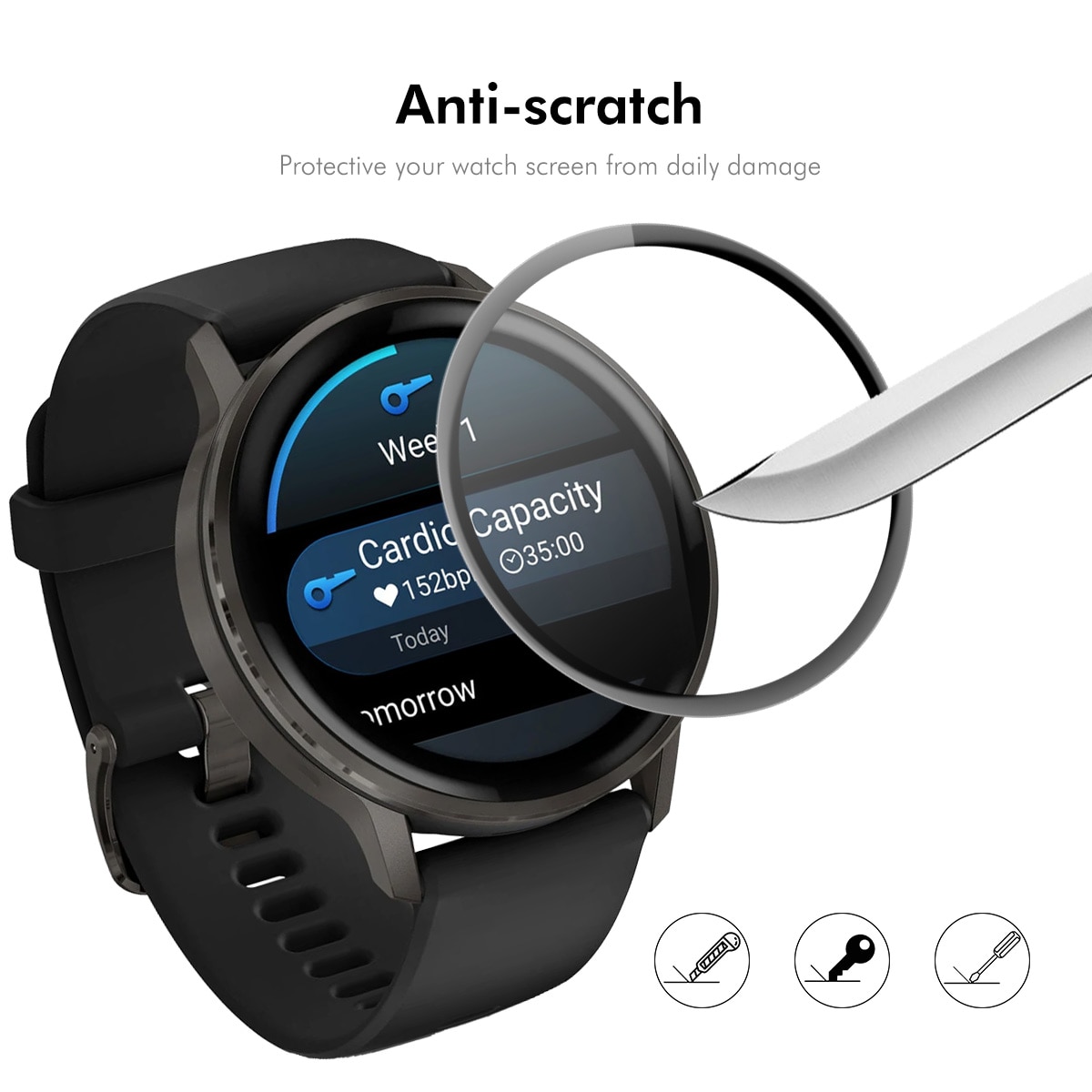 Garmin Venu 4 45mm Displayschutz aus Plexiglas