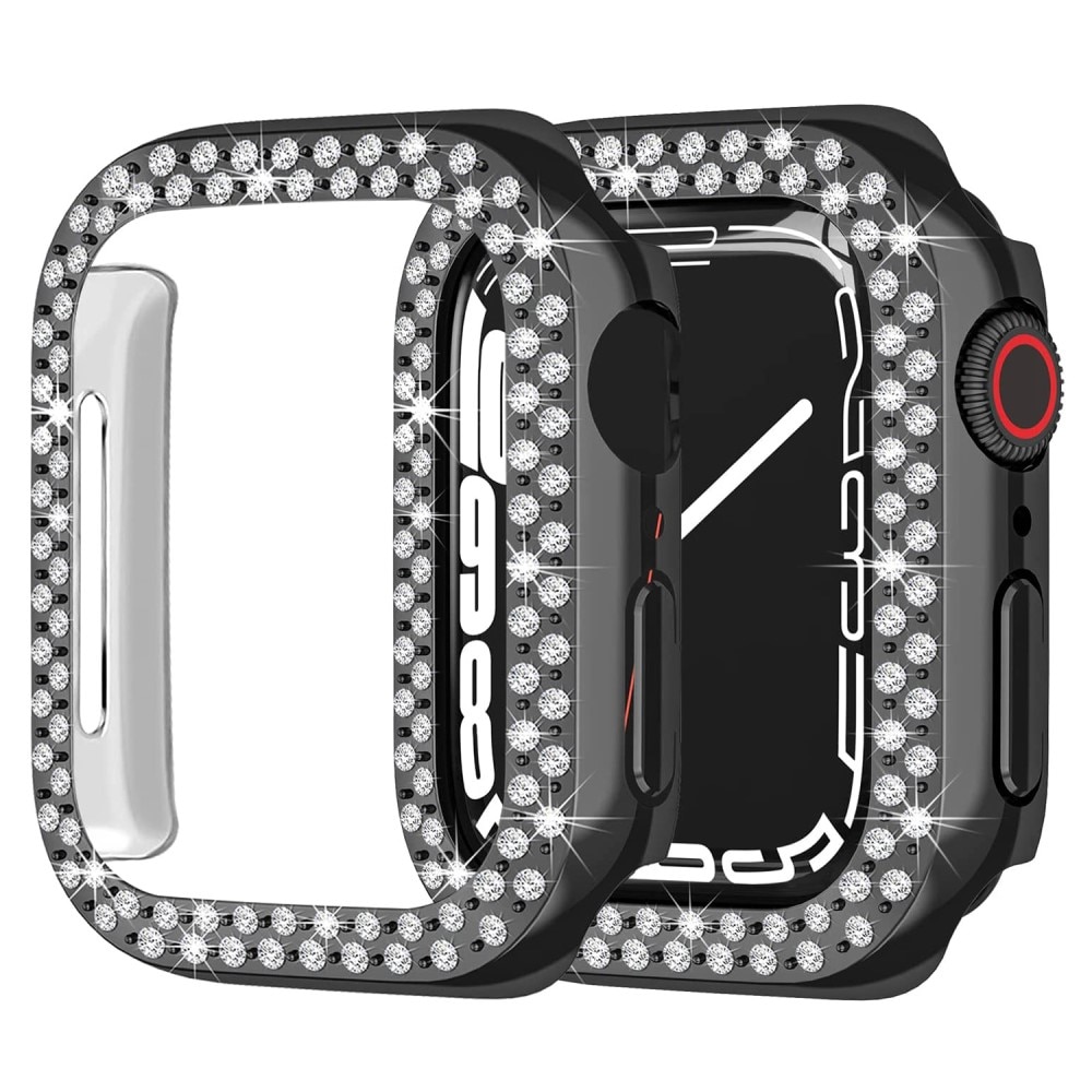 Apple Watch 41mm Series 8 Rhinestone Hardcover schwarz