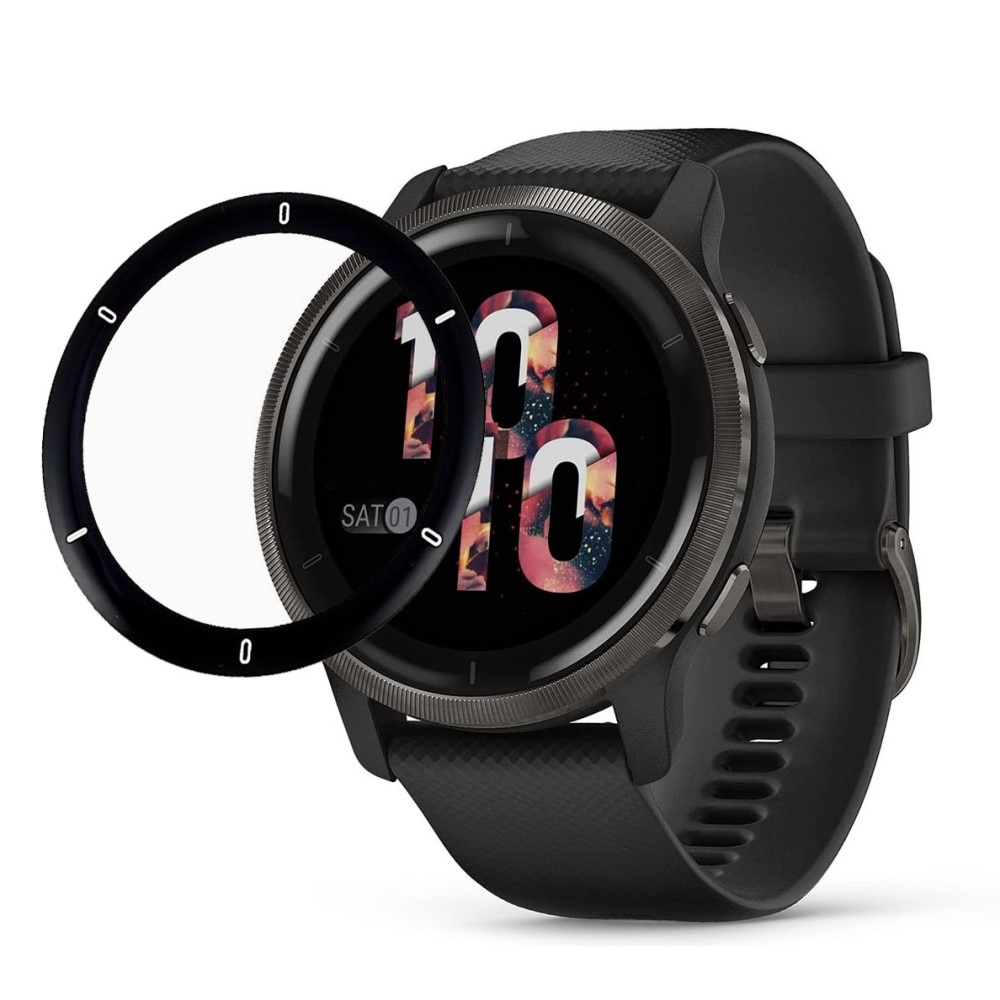 Garmin Venu 2 Displayschutz aus Plexiglas Schwarz