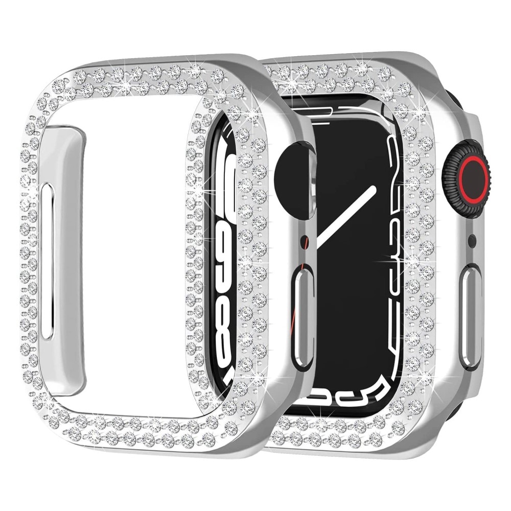 Apple Watch SE 44mm Rhinestone Hardcover silber