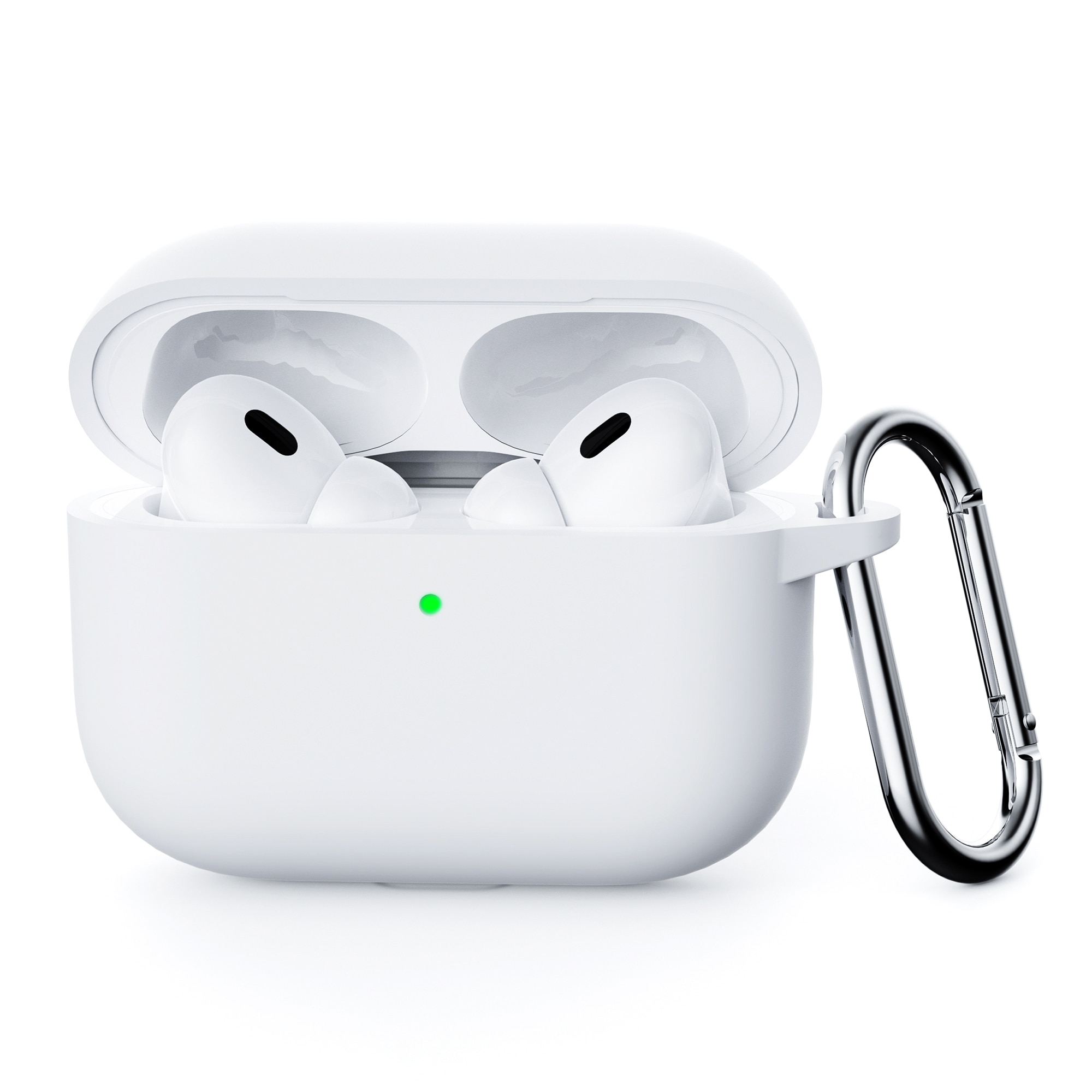Apple AirPods Pro 3 Silikonhülle mit Karabiner-Ring Weiß