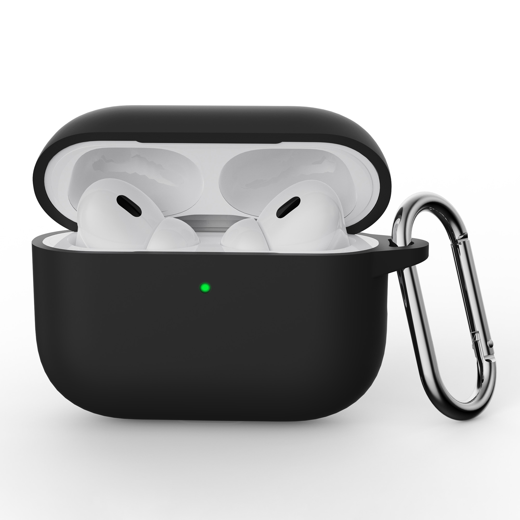 Apple AirPods Pro 3 Silikonhülle mit Karabiner-Ring Schwarz