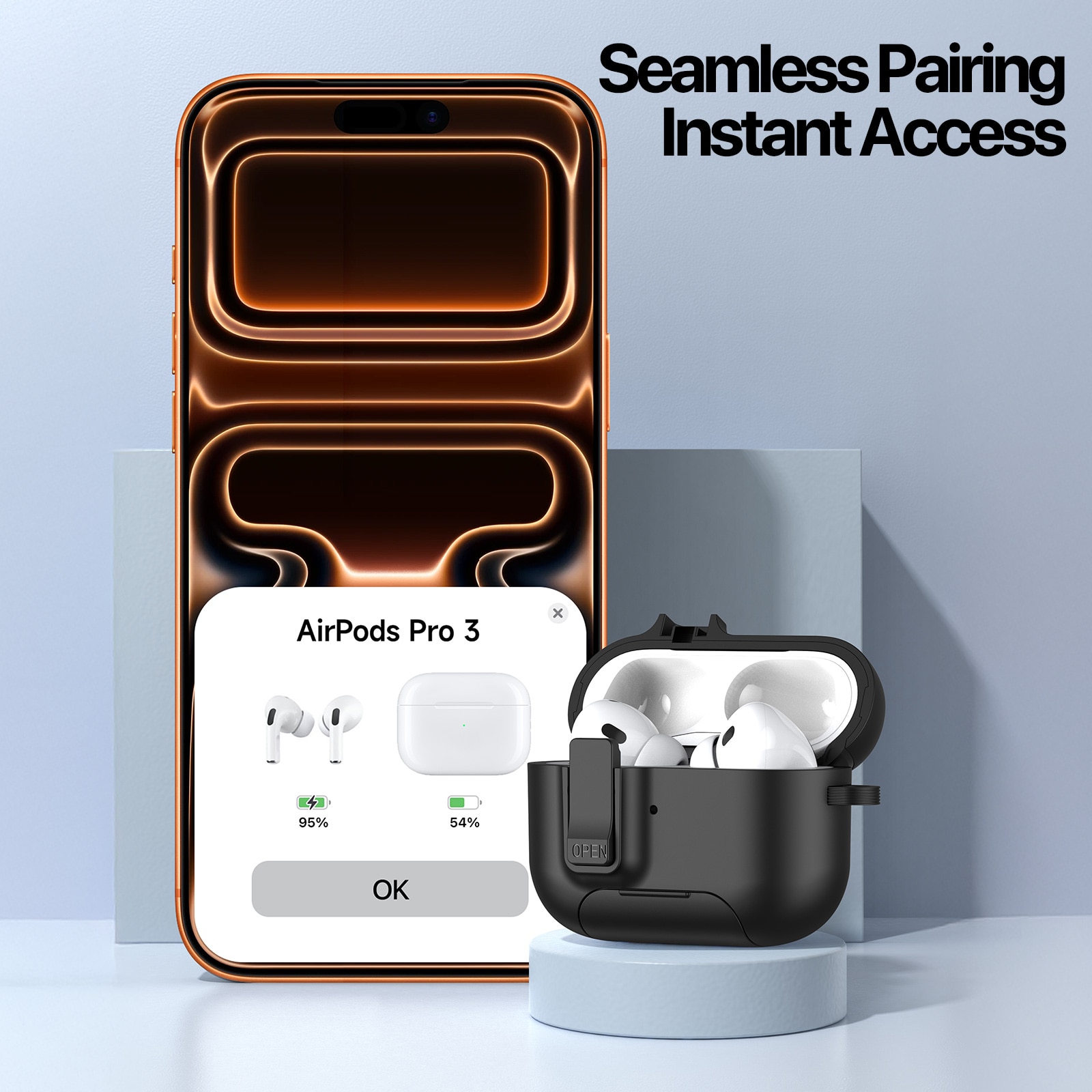 PECQ Series Hülle Apple AirPods Pro 3 Schwarz
