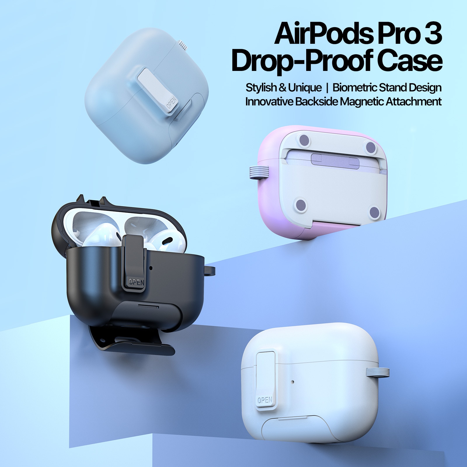 PECQ Series Hülle Apple AirPods Pro 3 Schwarz