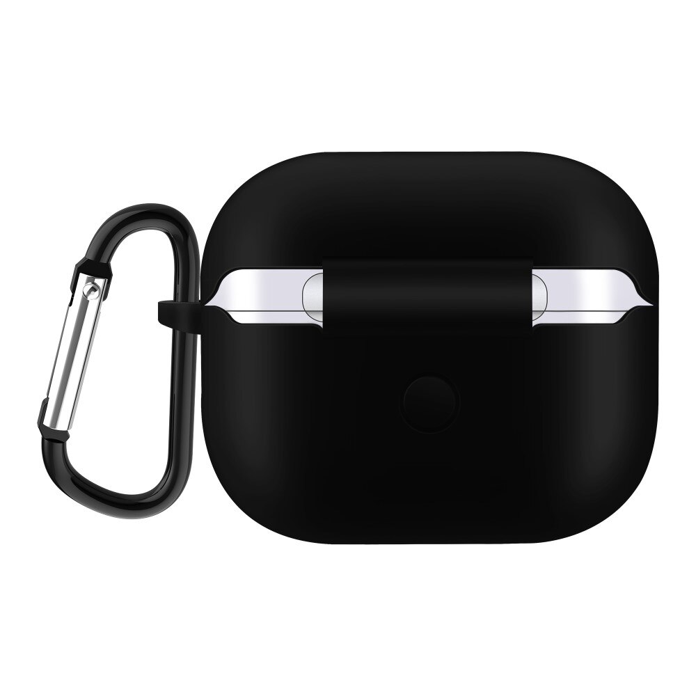 AirPods 3 Silikonhülle mit Karabiner-Ring Schwarz