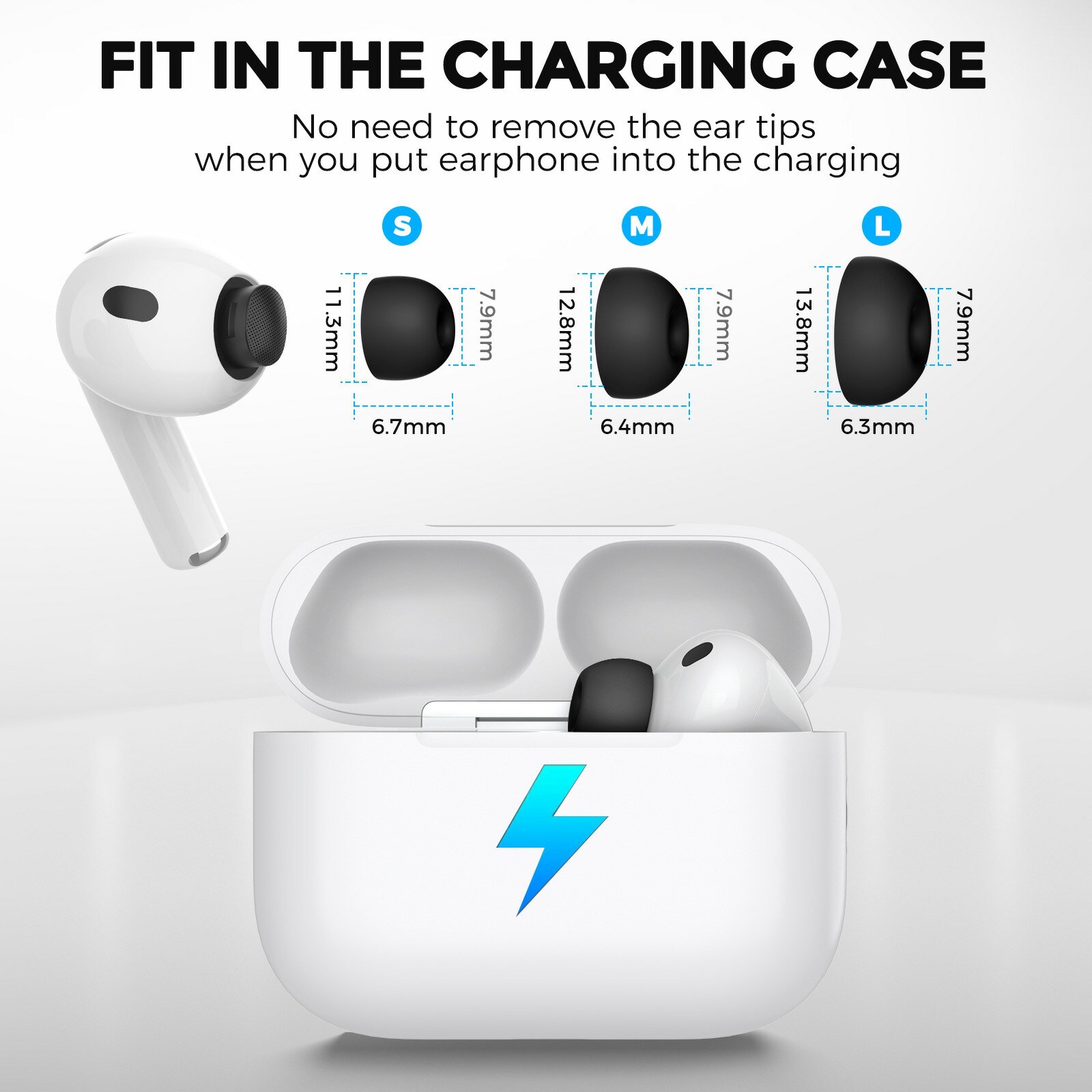 Ear Tips Apple AirPods Pro 3 Schwarz (Medium)