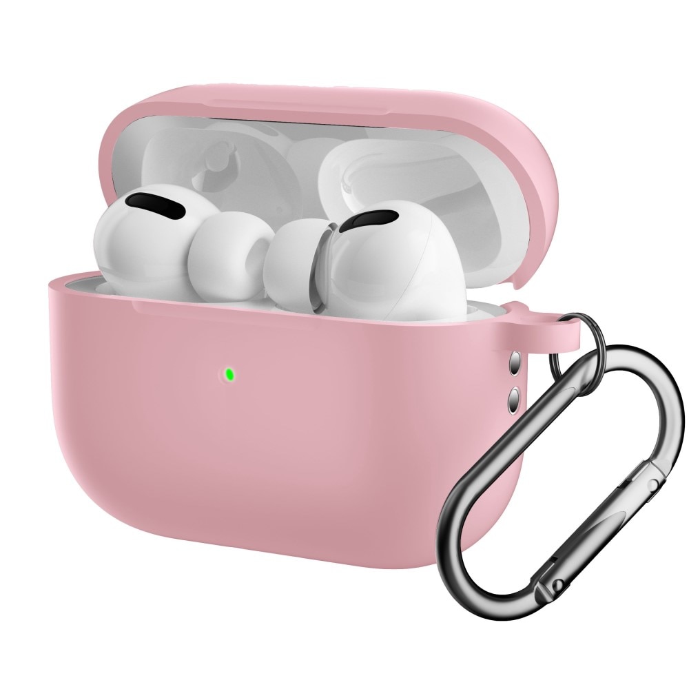 Apple AirPods Pro 2 Silikonhülle mit Karabiner-Ring Rosa