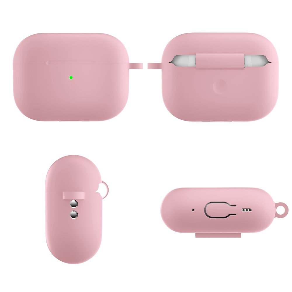 Apple AirPods Pro 2 Silikonhülle mit Karabiner-Ring Rosa