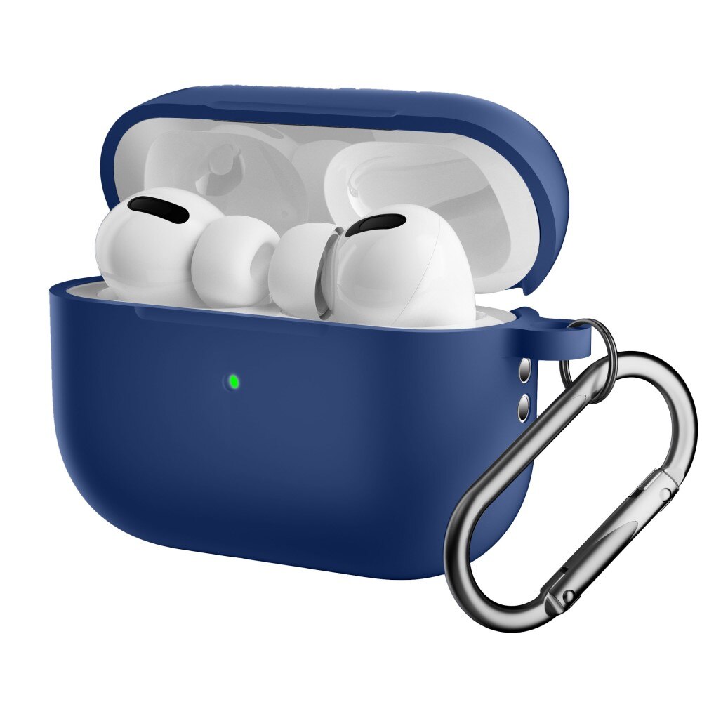 Apple AirPods Pro 2 Silikonhülle mit Karabiner-Ring Blau