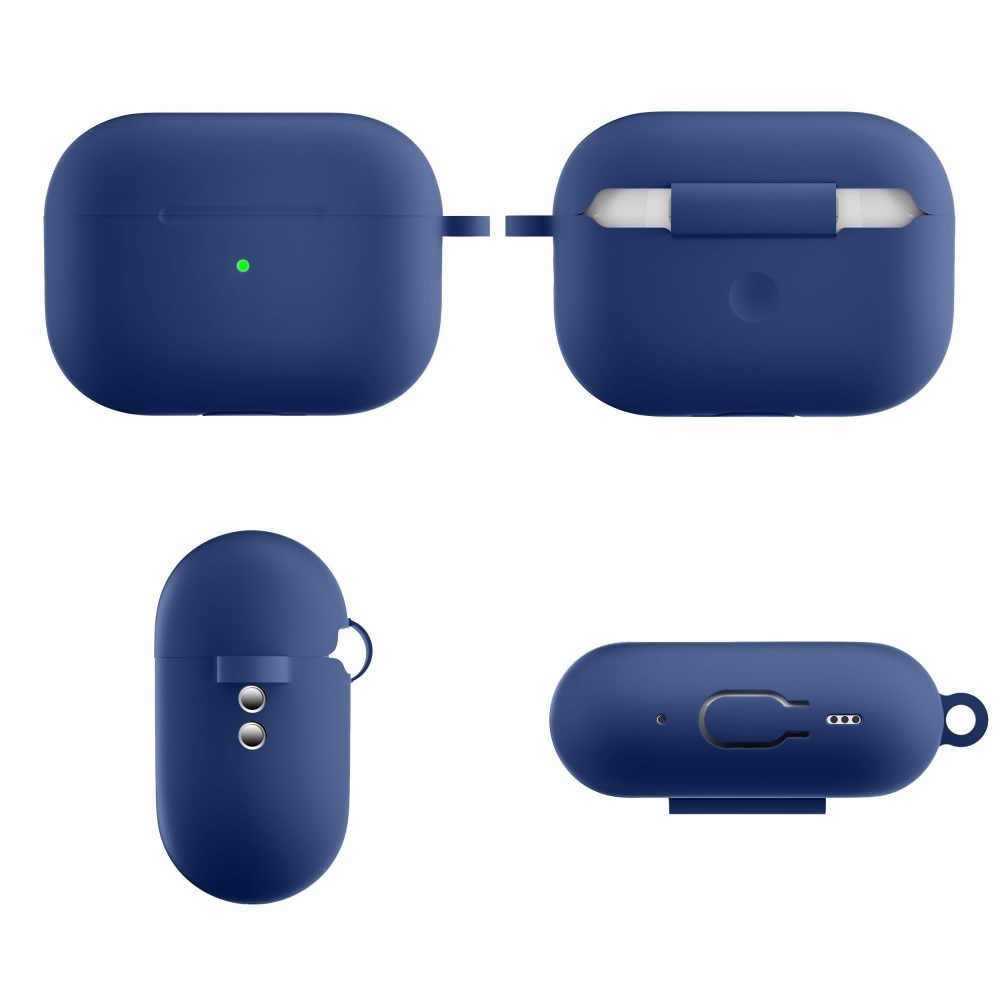 Apple AirPods Pro 2 Silikonhülle mit Karabiner-Ring Blau