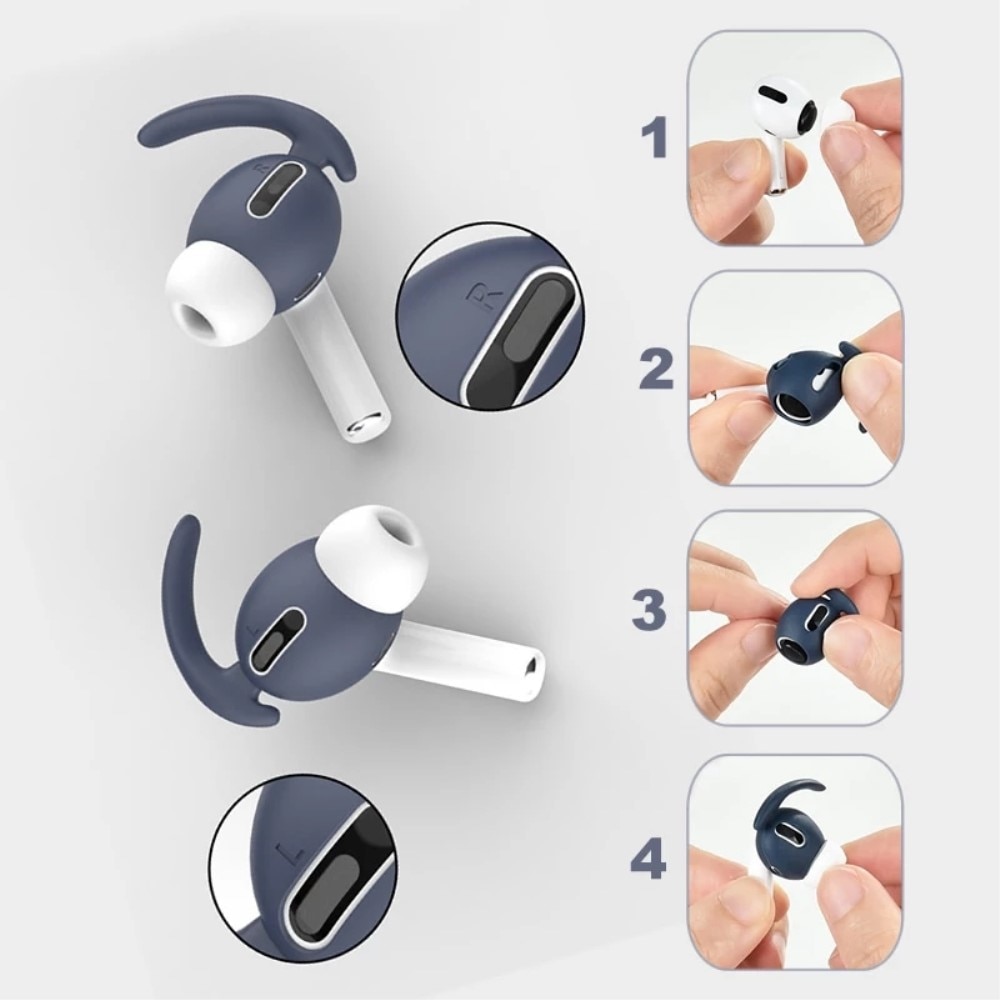 Sport Earhooks Silicone Apple AirPods Pro Shwarz