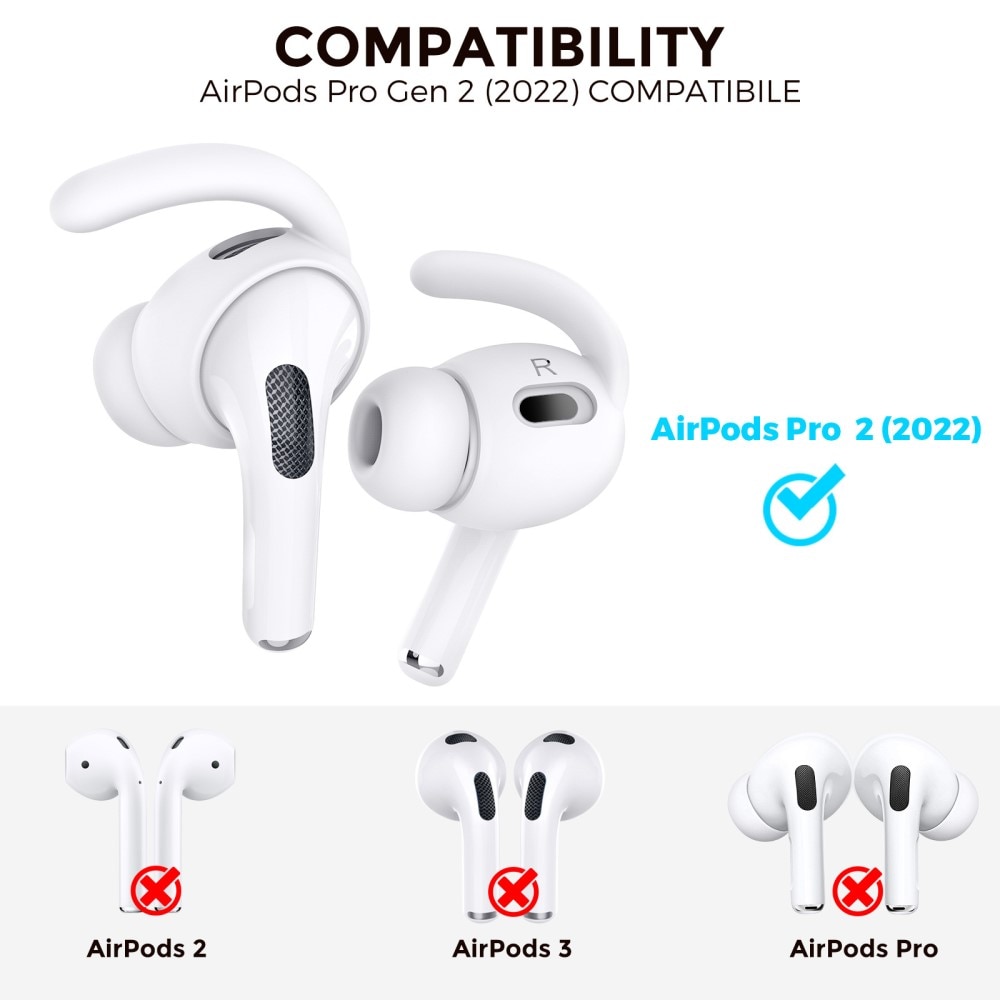 Sport Earhooks Apple AirPods Pro 2 weiß