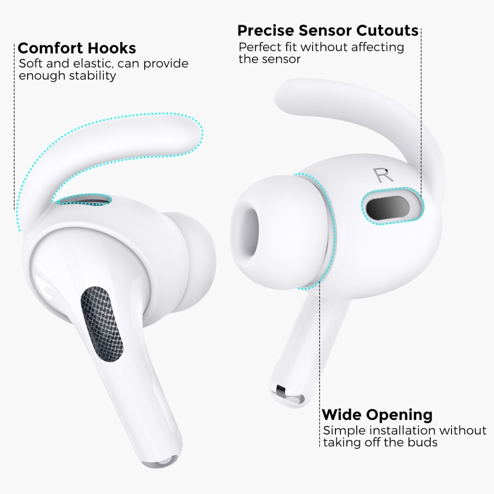 Sport Earhooks Apple AirPods Pro 2 weiß