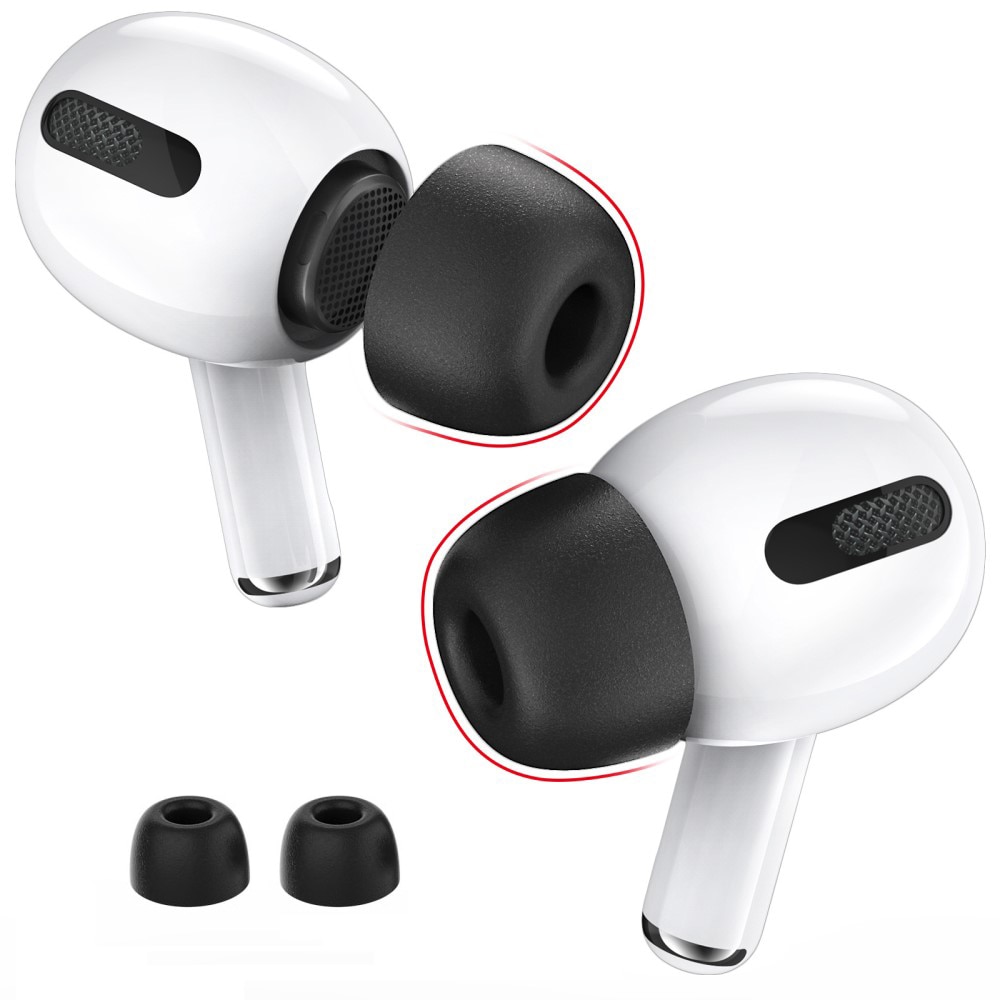 Memory Foam Ear Tips AirPods Pro schwarz (Small)