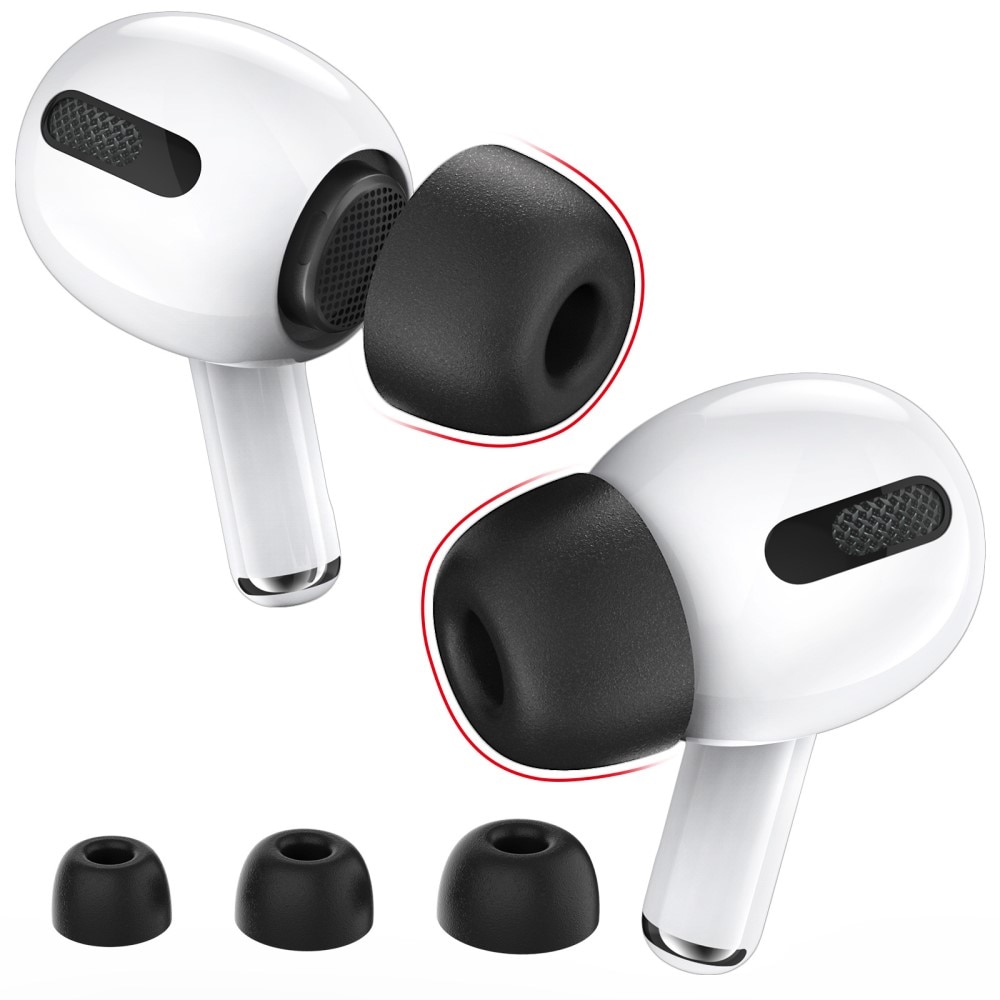 Memory Foam Ear Tips (3-pack) AirPods Pro 2 schwarz