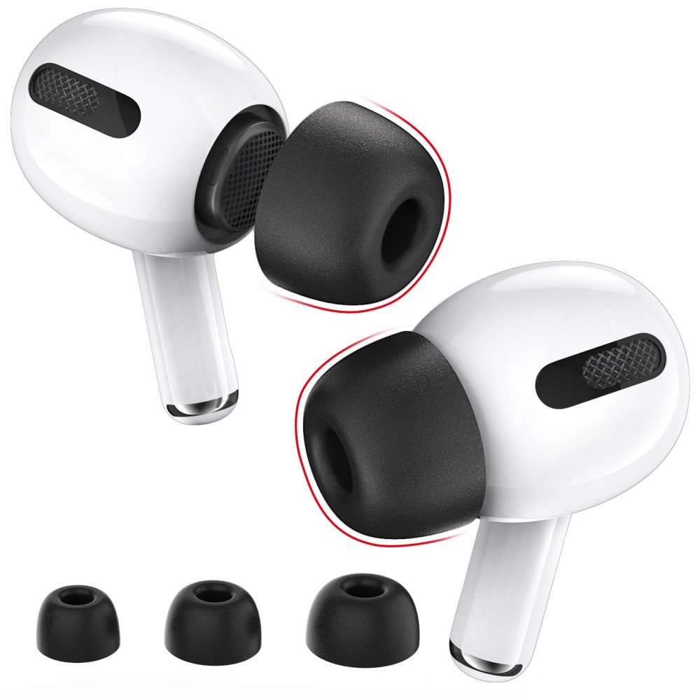 Memory Foam Ear Tips (3-pack) AirPods Pro schwarz