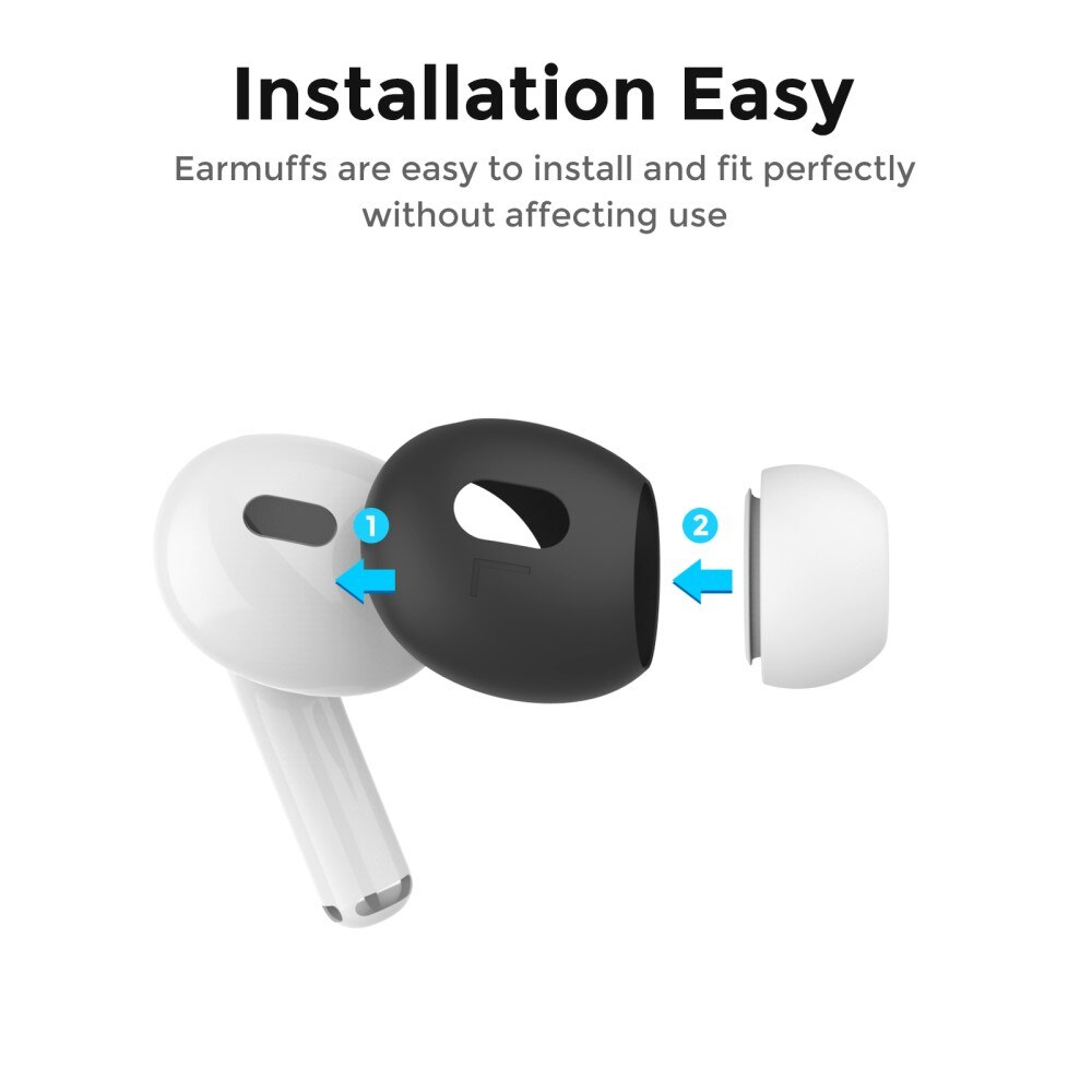 Earpads Silikon Apple AirPods Pro 2 (3 Stück) schwarz