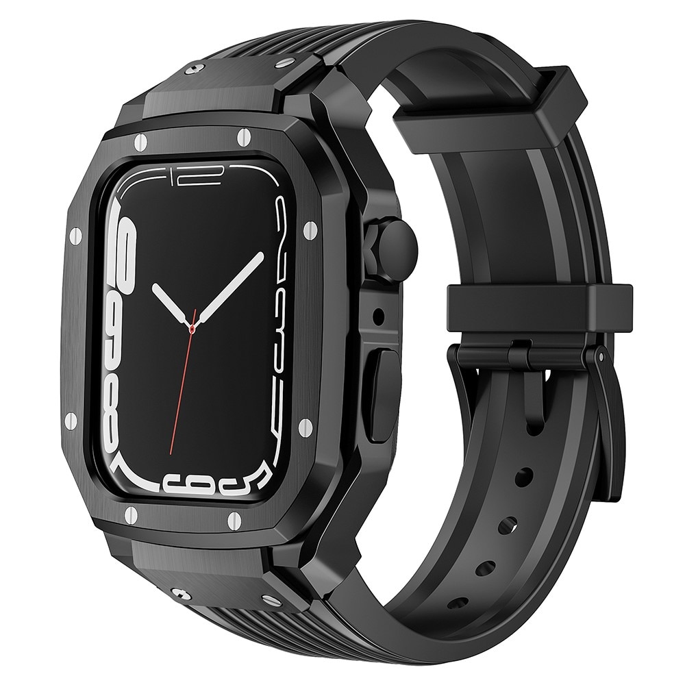Apple Watch 45mm Series 8 Adventure Metall-Hülle + Armband schwarz