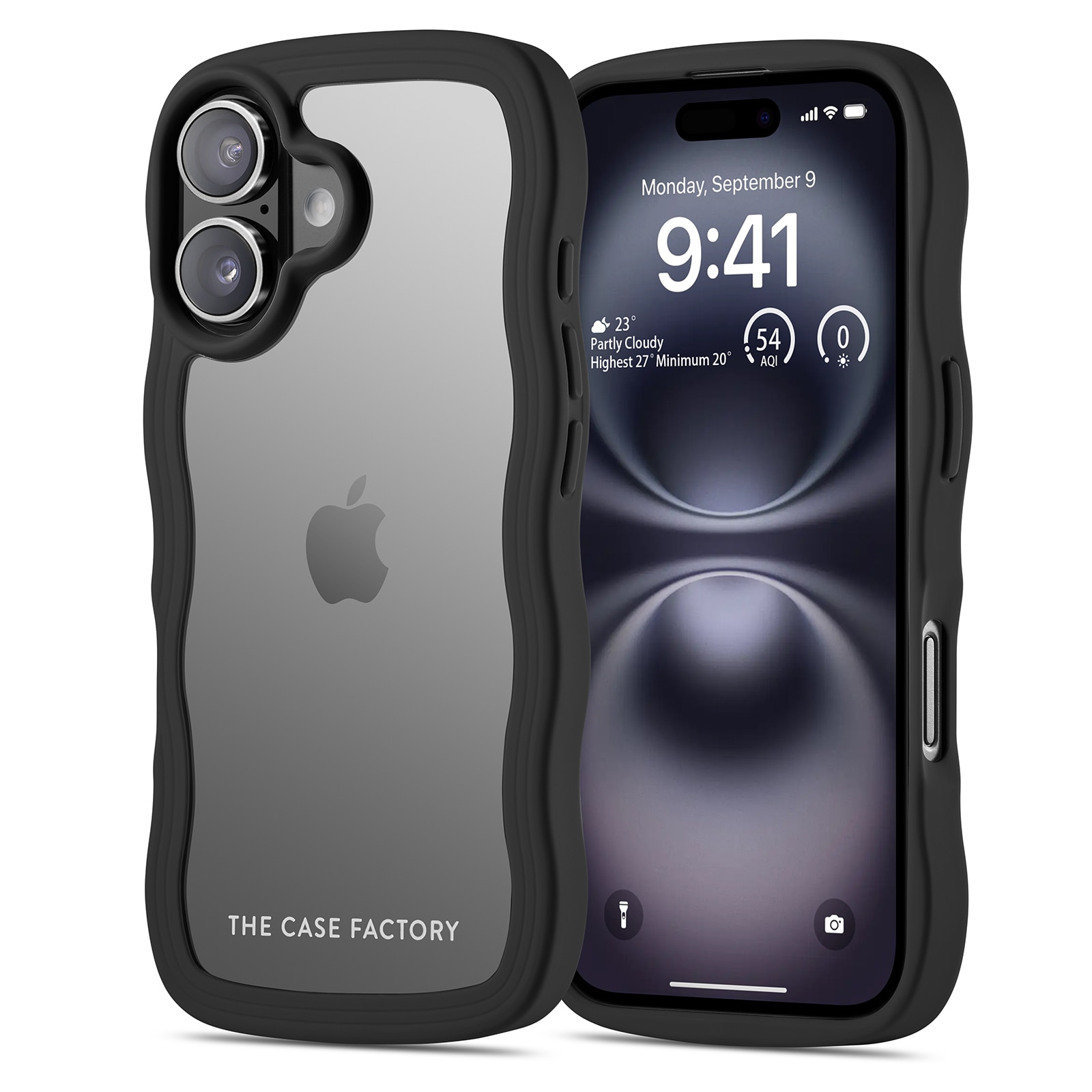 The Wave Case iPhone 16 Schwarz