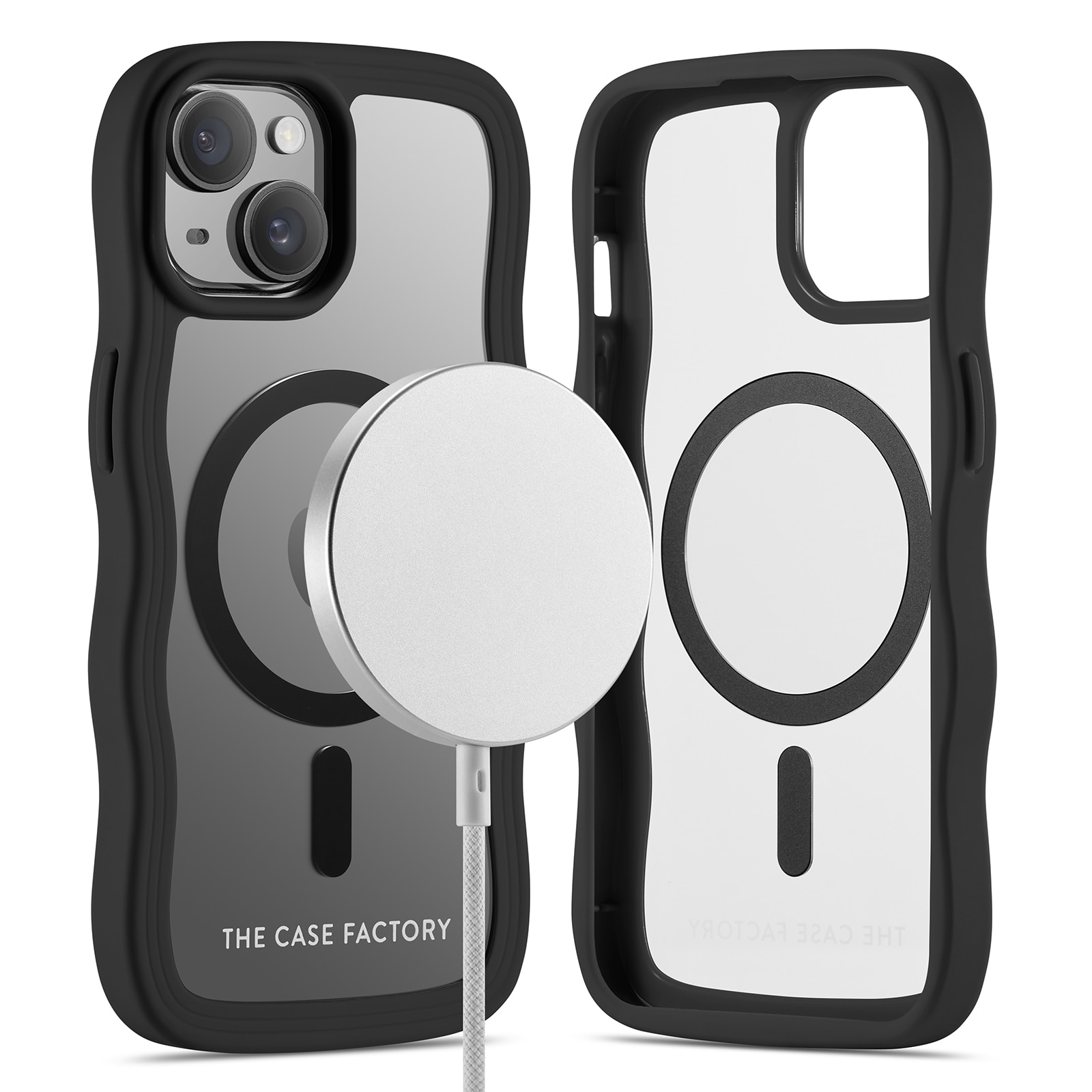 The Wave Mag Case iPhone 15 Schwarz
