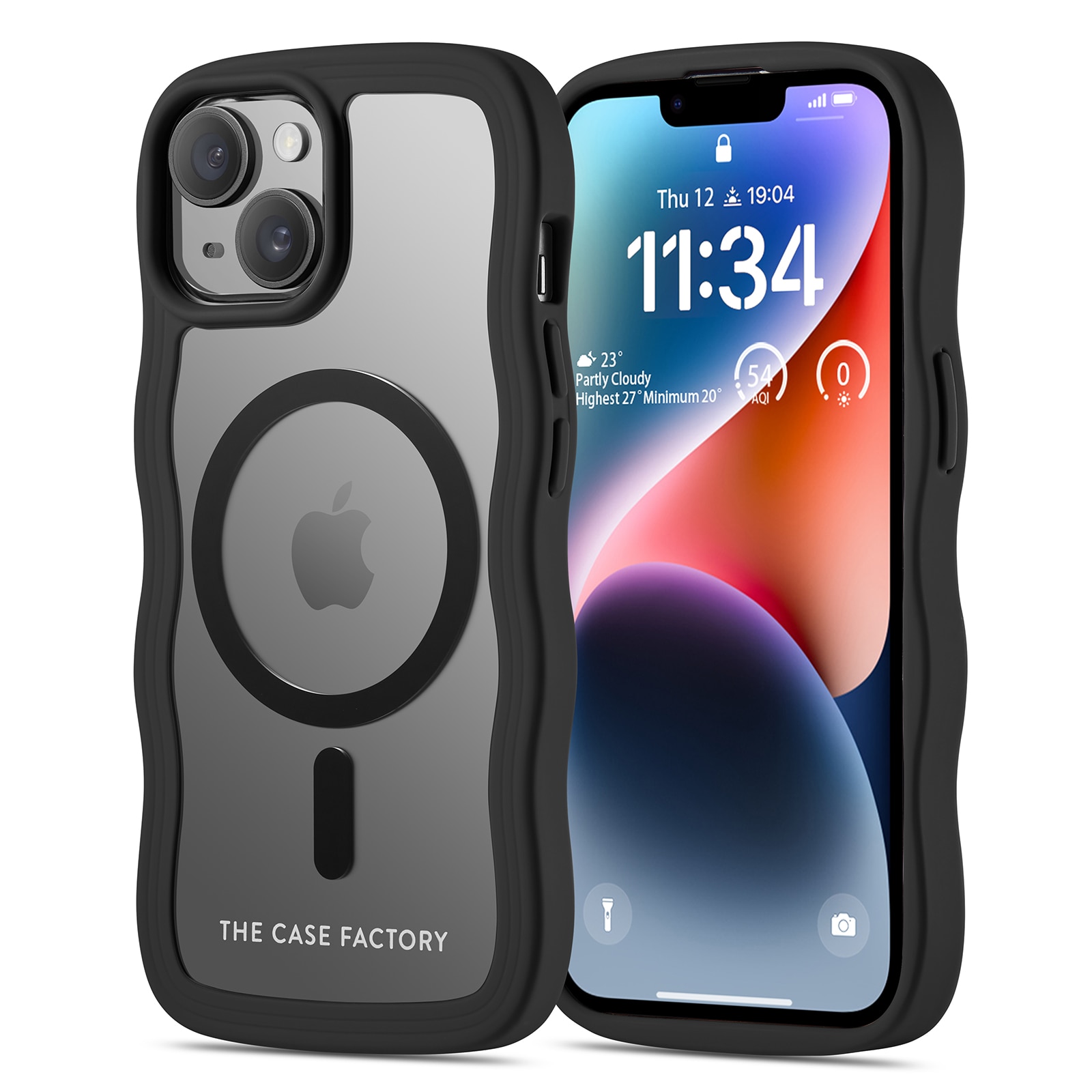 The Wave Mag Case iPhone 15 Schwarz