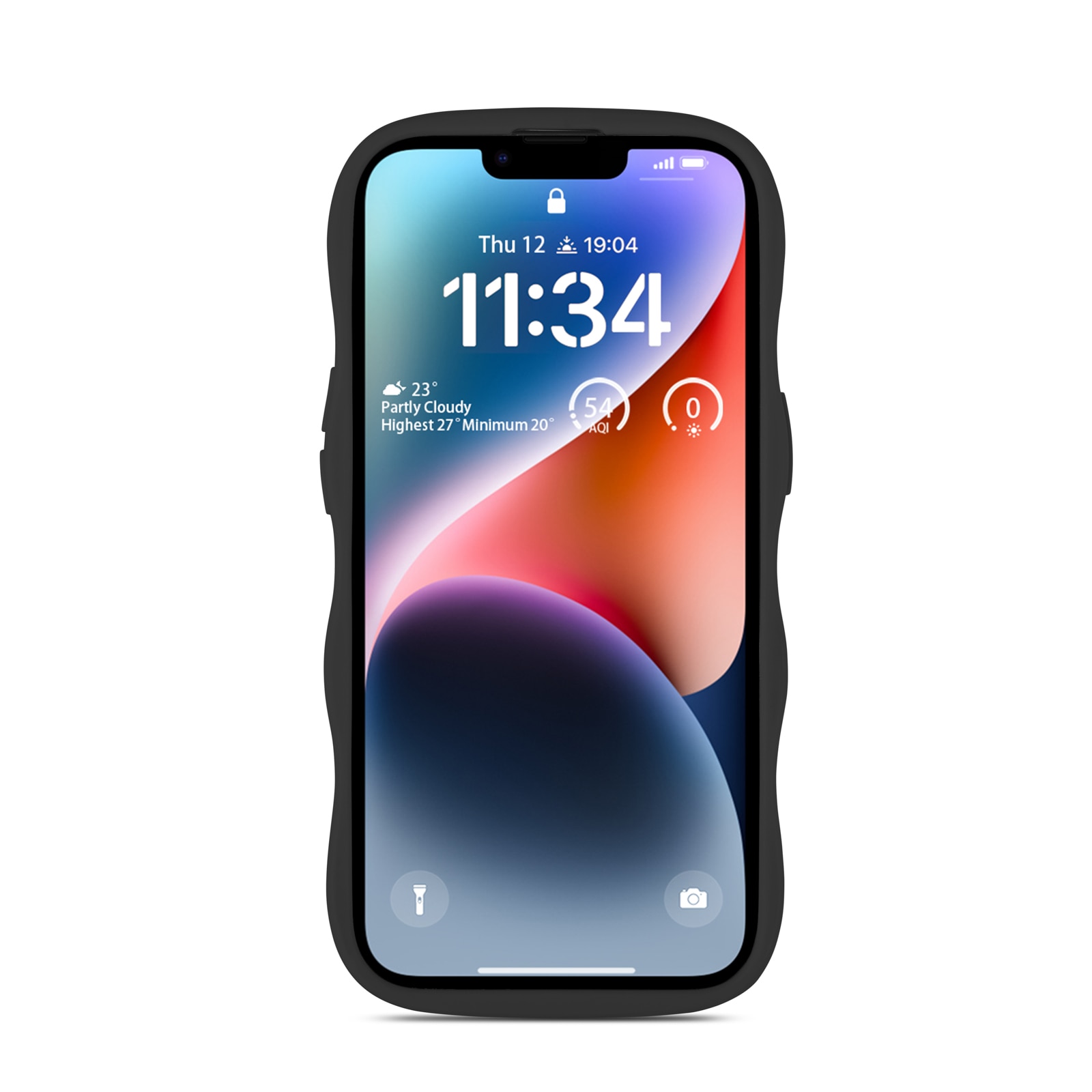 The Wave Case iPhone 15 Schwarz