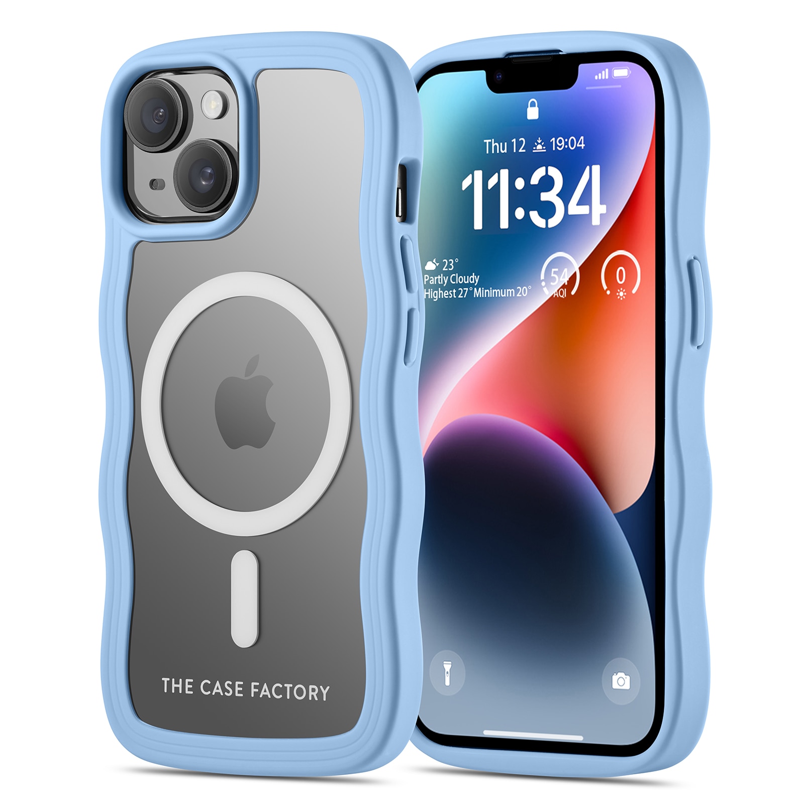 The Wave Mag Case iPhone 15 Blau