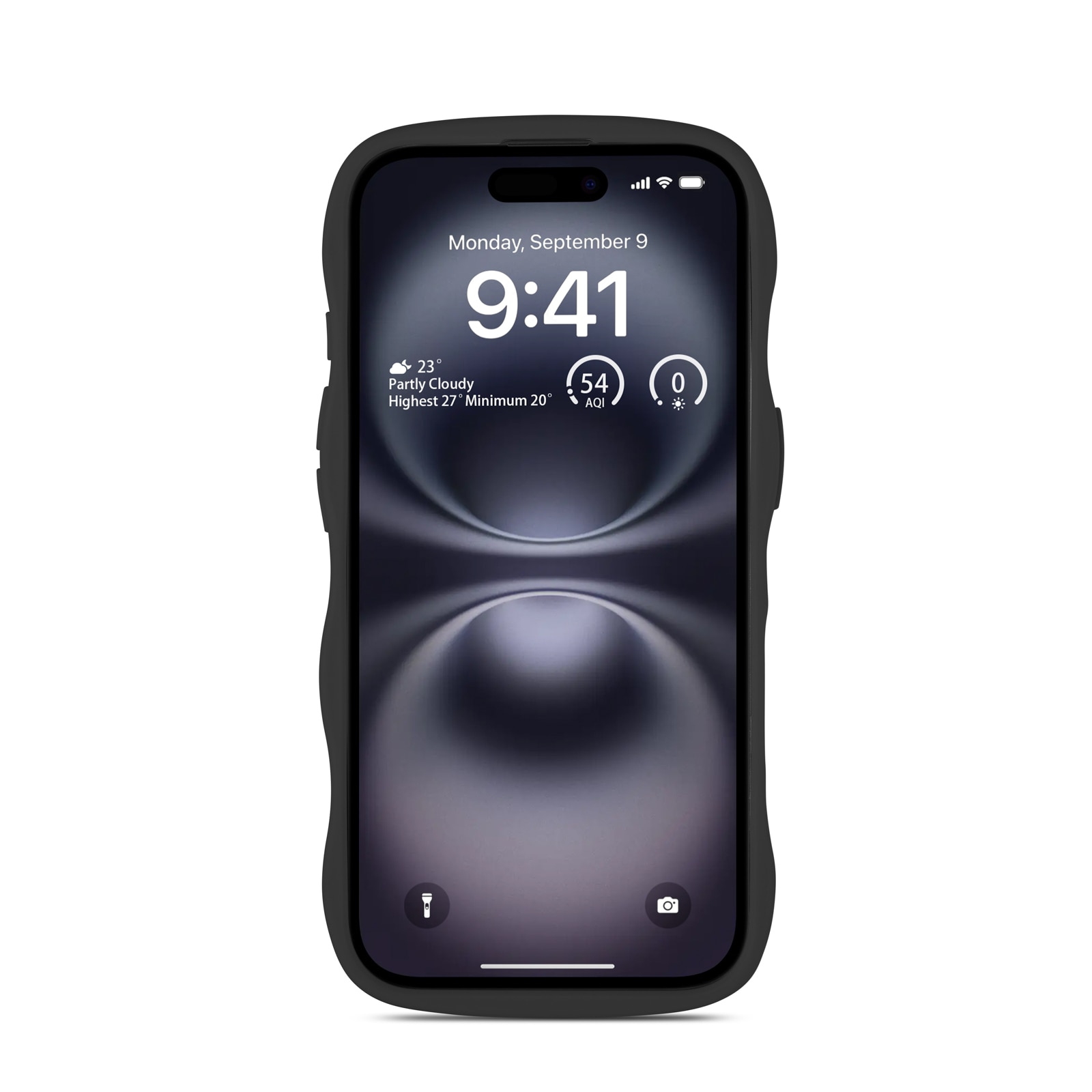 The Wave Case iPhone 16 Schwarz