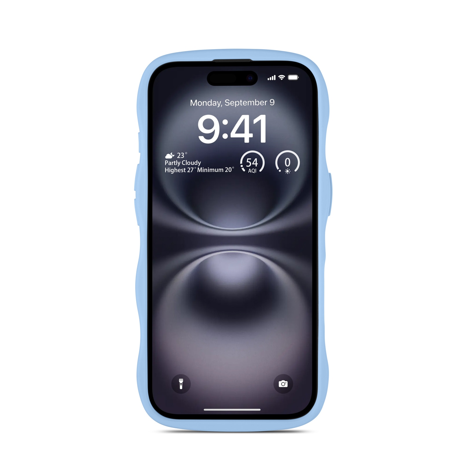 The Wave Case iPhone 16 Blau