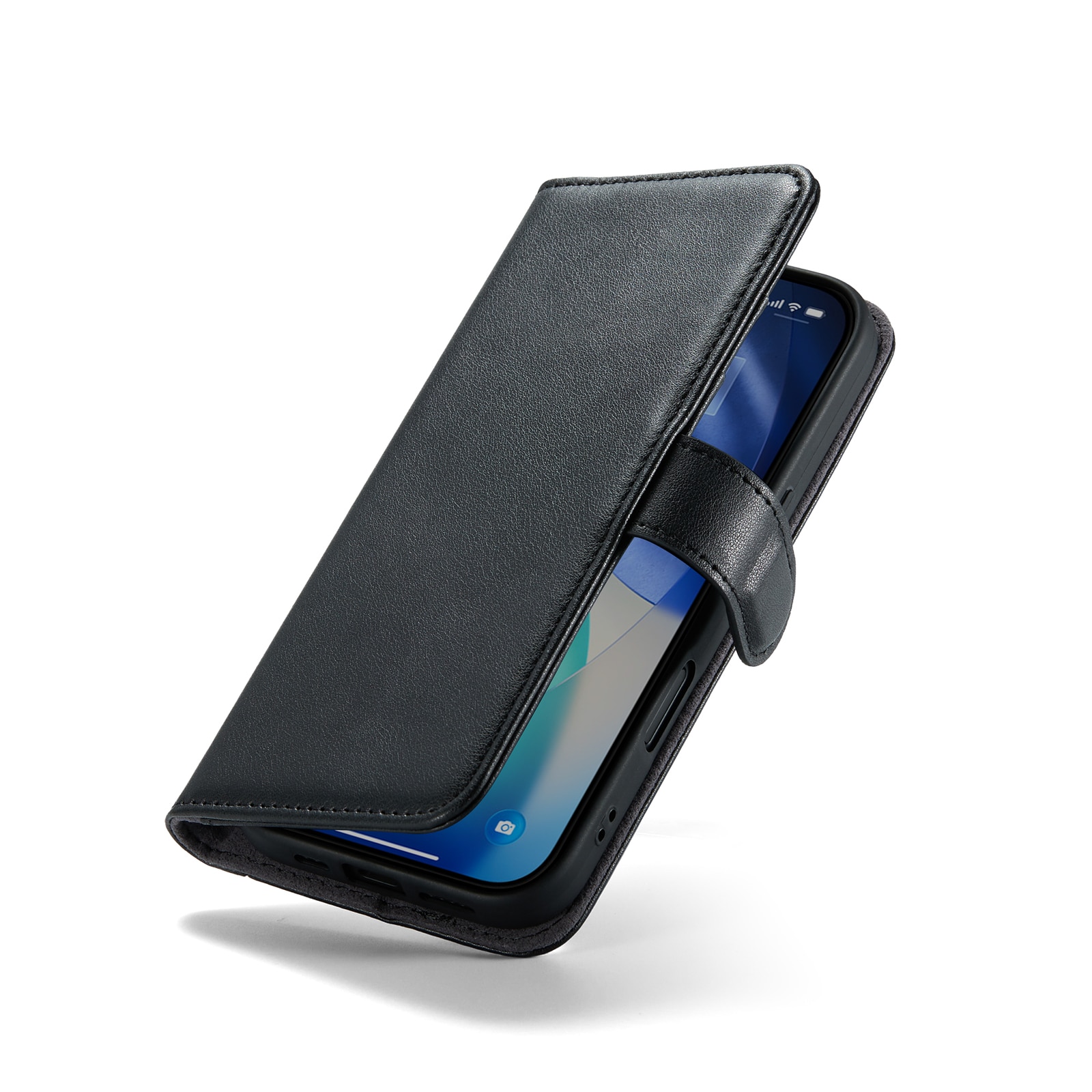 iPhone 17 Echtlederhülle Schwarz