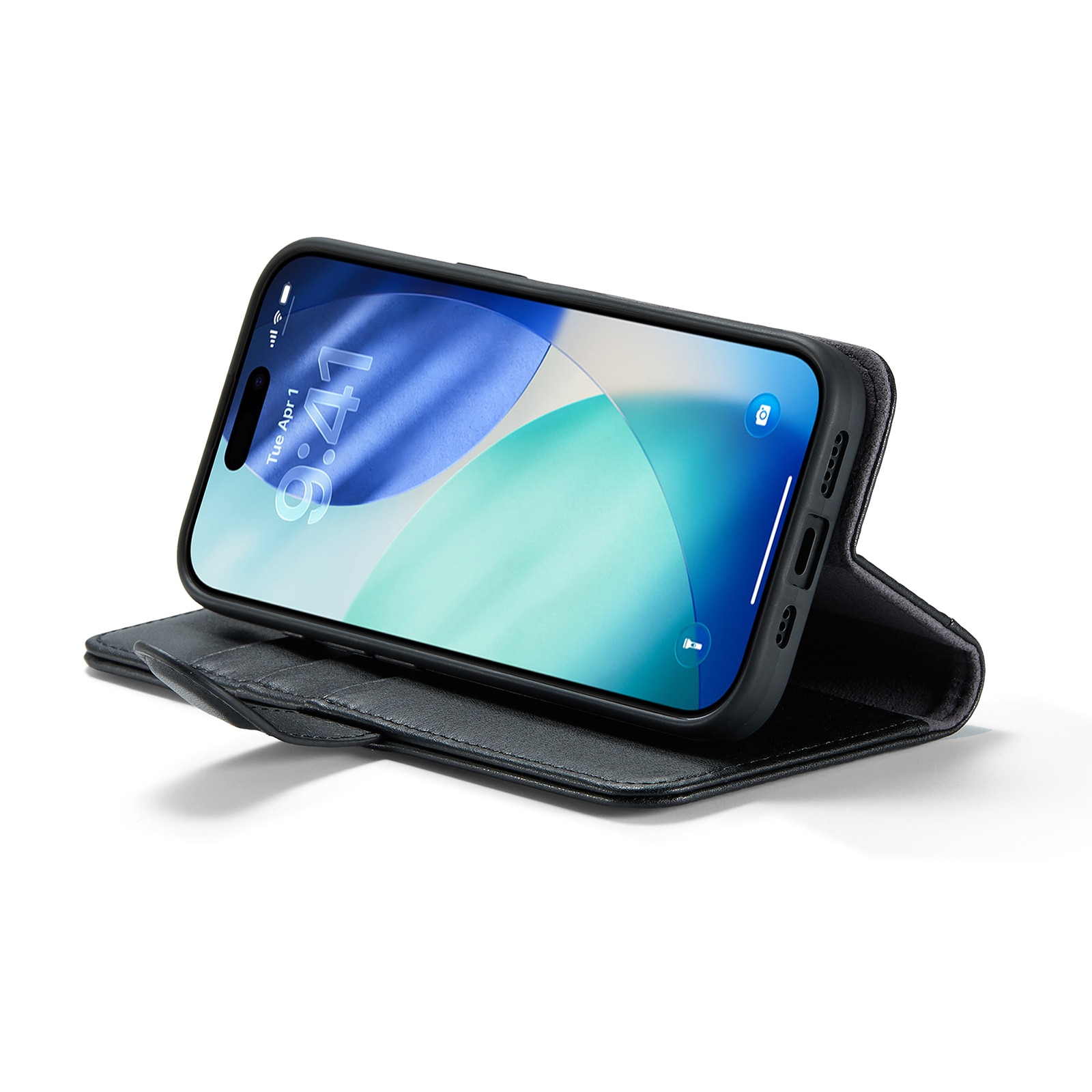 iPhone 17 Echtlederhülle Schwarz