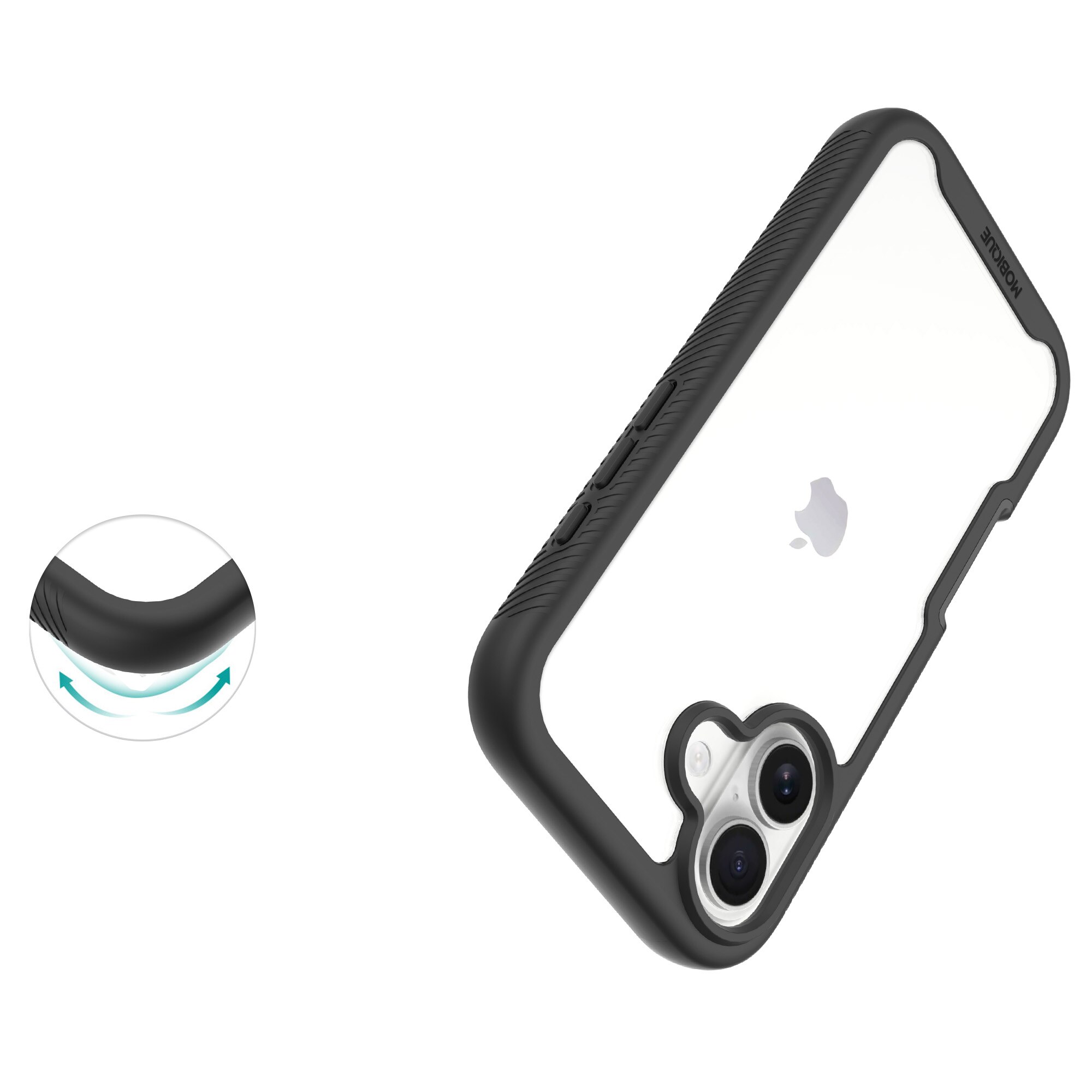 iPhone 17 Full Protection Case Schwarz/Durchsichtig