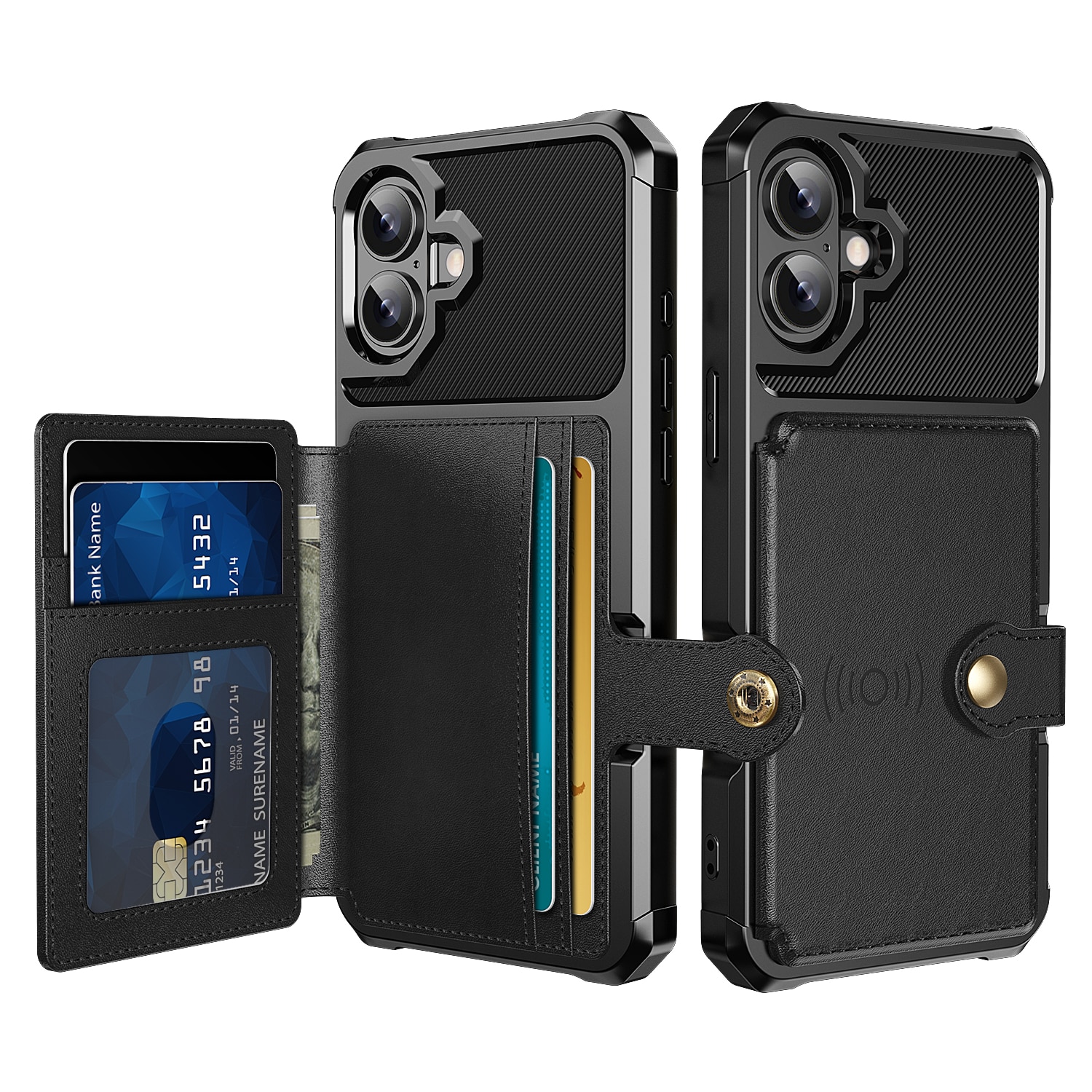 iPhone 17 Tough Multi-slot Hülle Schwarz