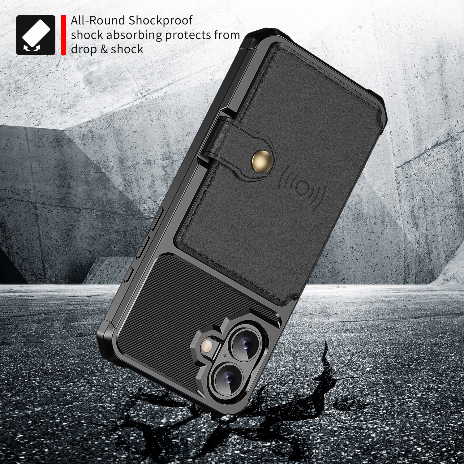 iPhone 17 Tough Multi-slot Hülle Schwarz
