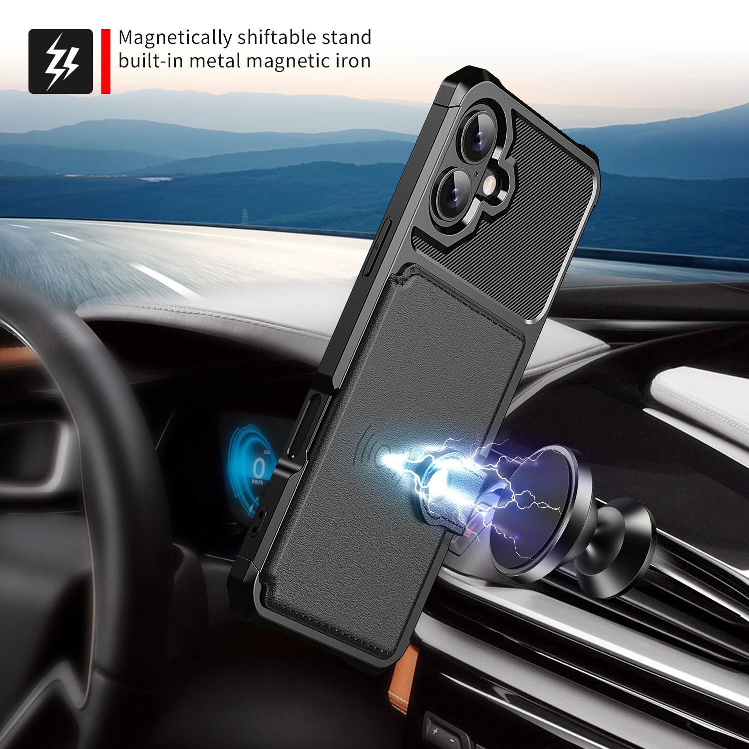 iPhone 17 Tough Multi-slot Hülle Schwarz