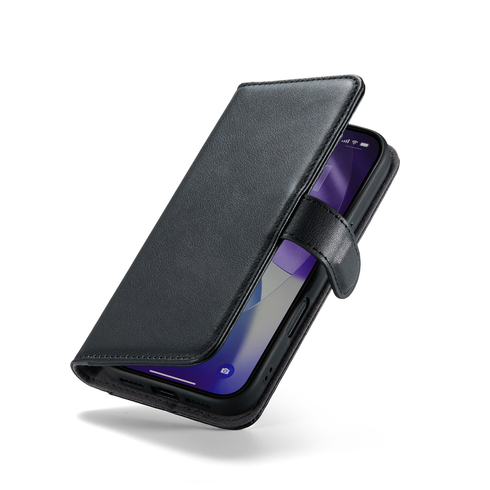 iPhone 17 Pro Echtlederhülle Schwarz