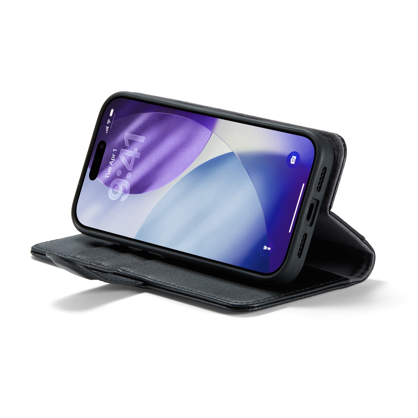 iPhone 17 Pro Echtlederhülle Schwarz